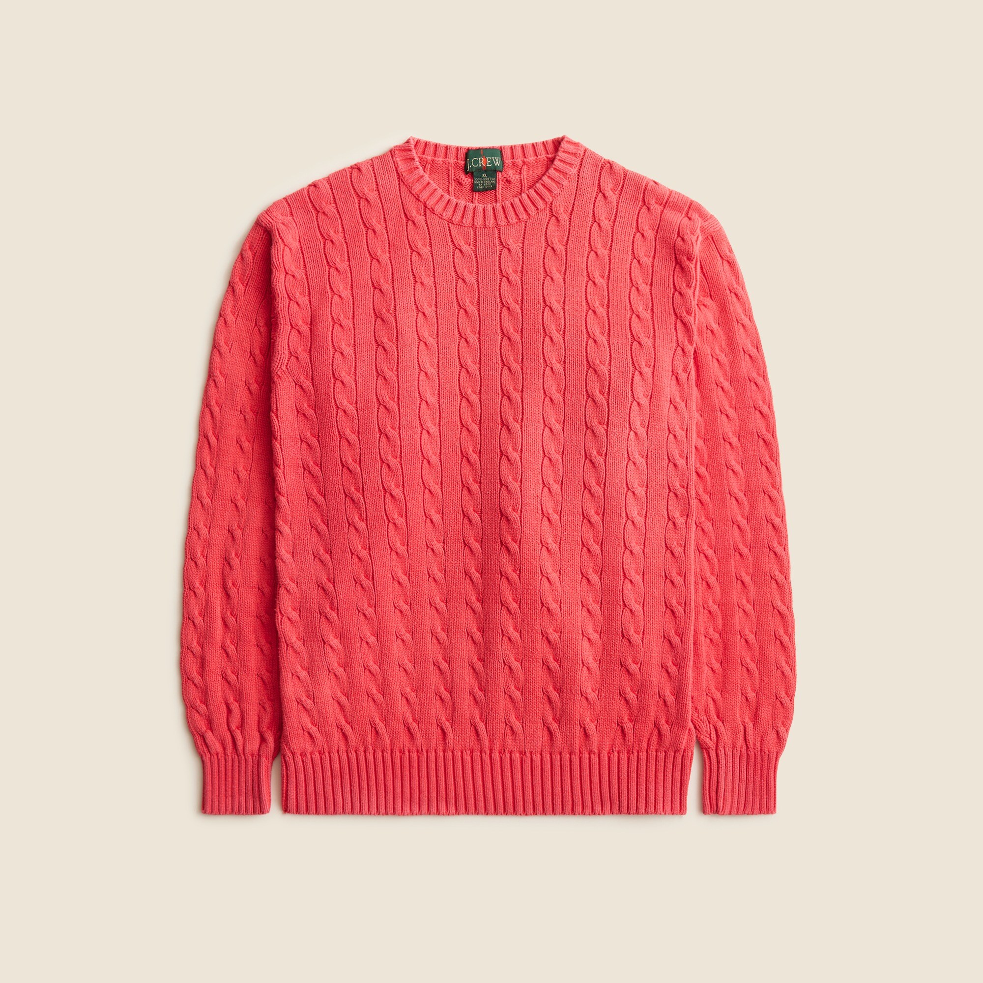 mens Vintage J.Crew '90s cotton cable-knit sweater
