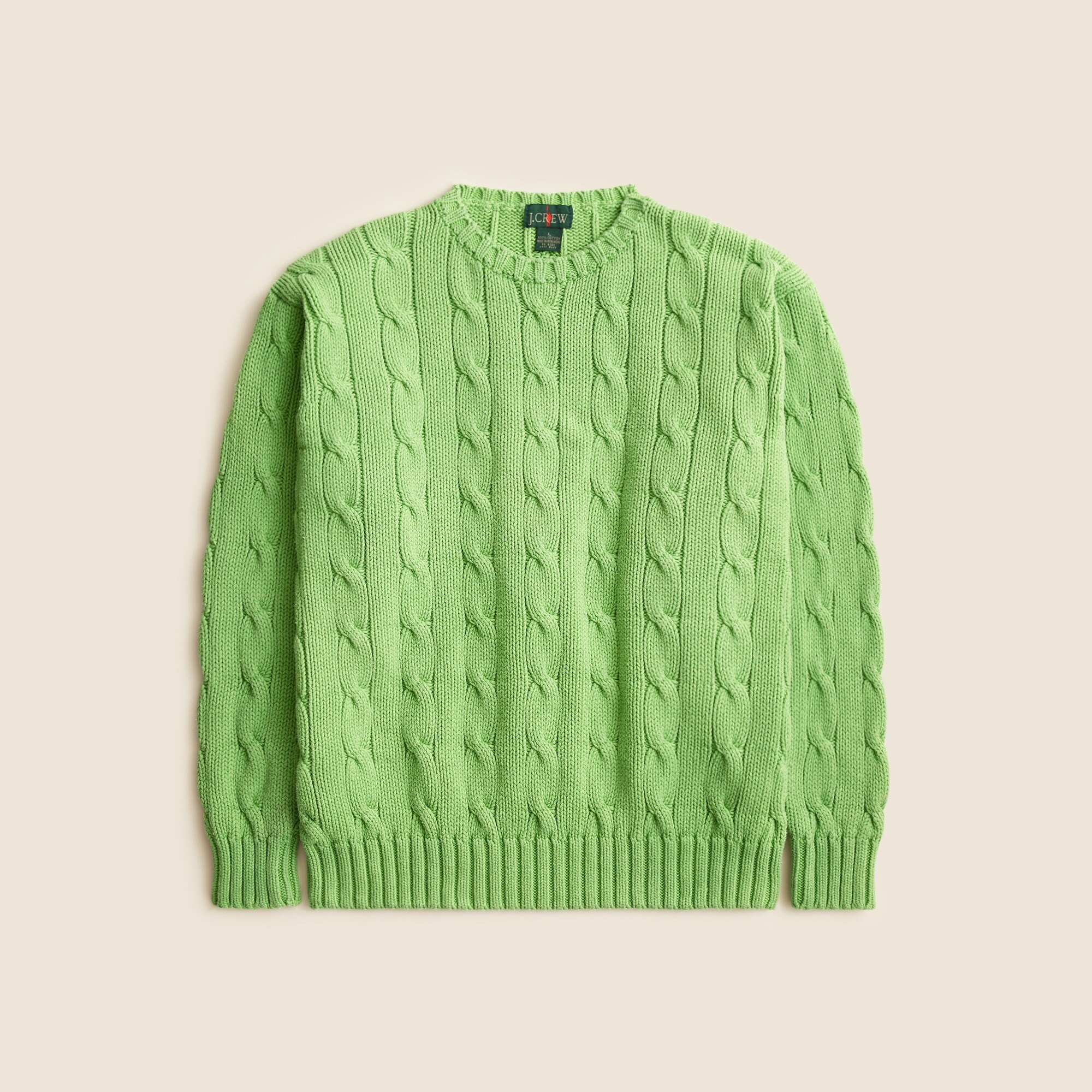 mens Vintage J.Crew '90s cotton cable-knit sweater