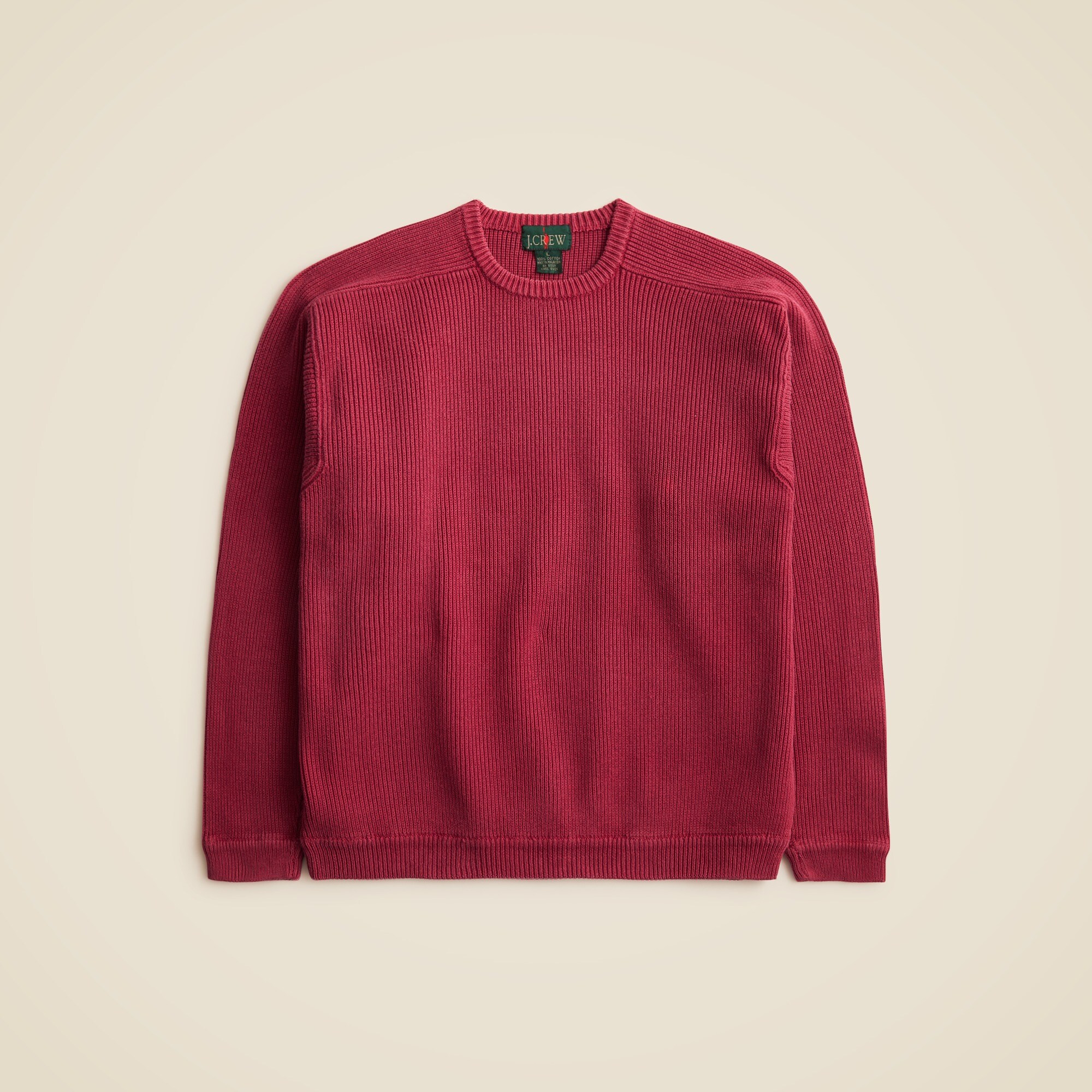 Vintage J.Crew '90s Cotton Shaker-stitch Sweater For Men | J.Crew