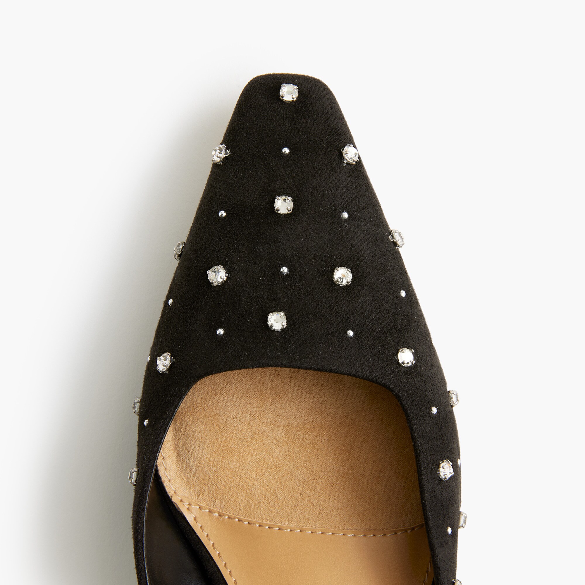 Embellished-heel mules