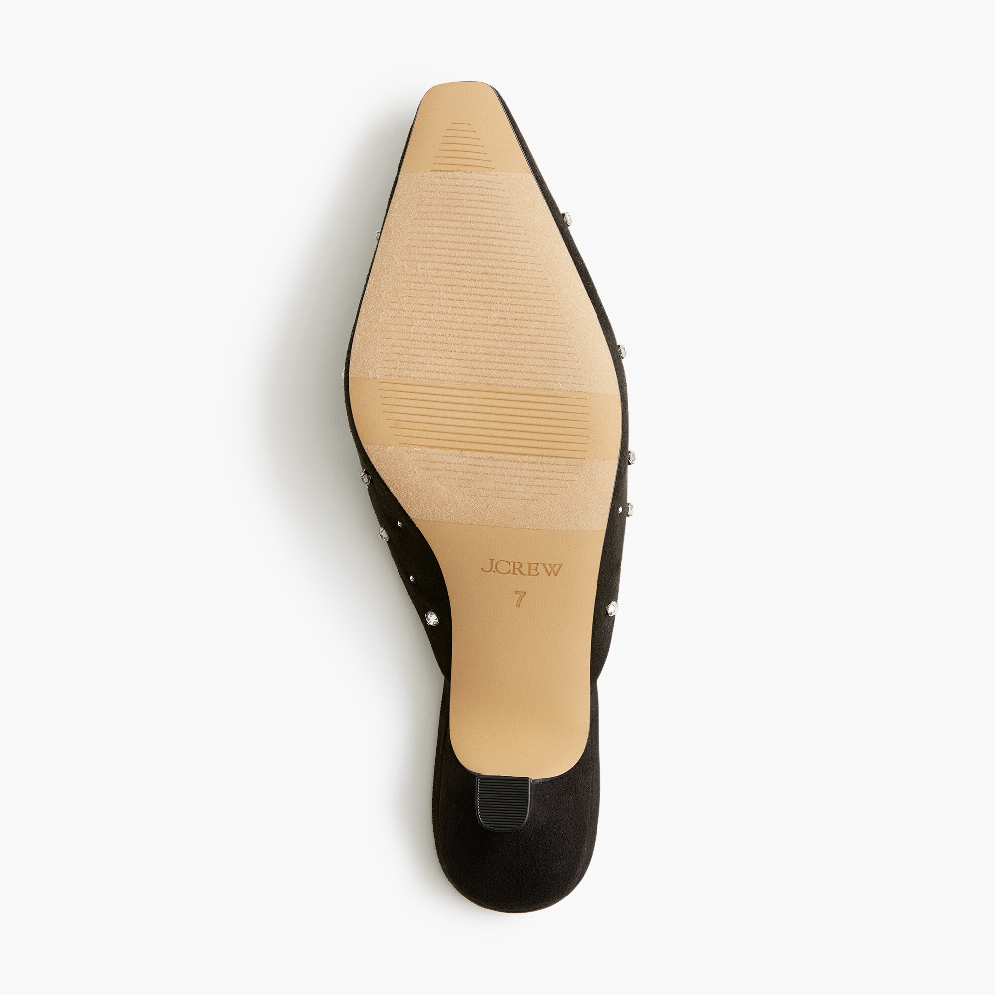 Embellished-heel mules