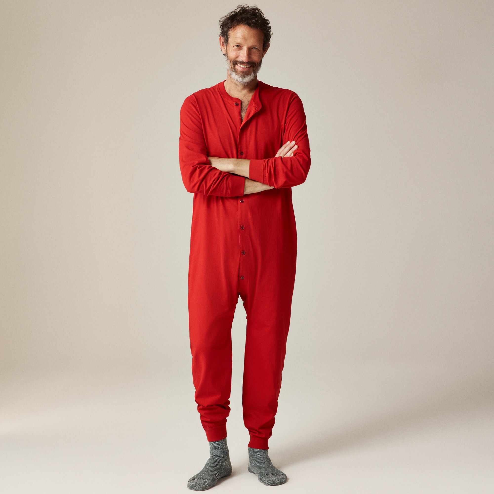 mens Union suit in premium-weight cotton