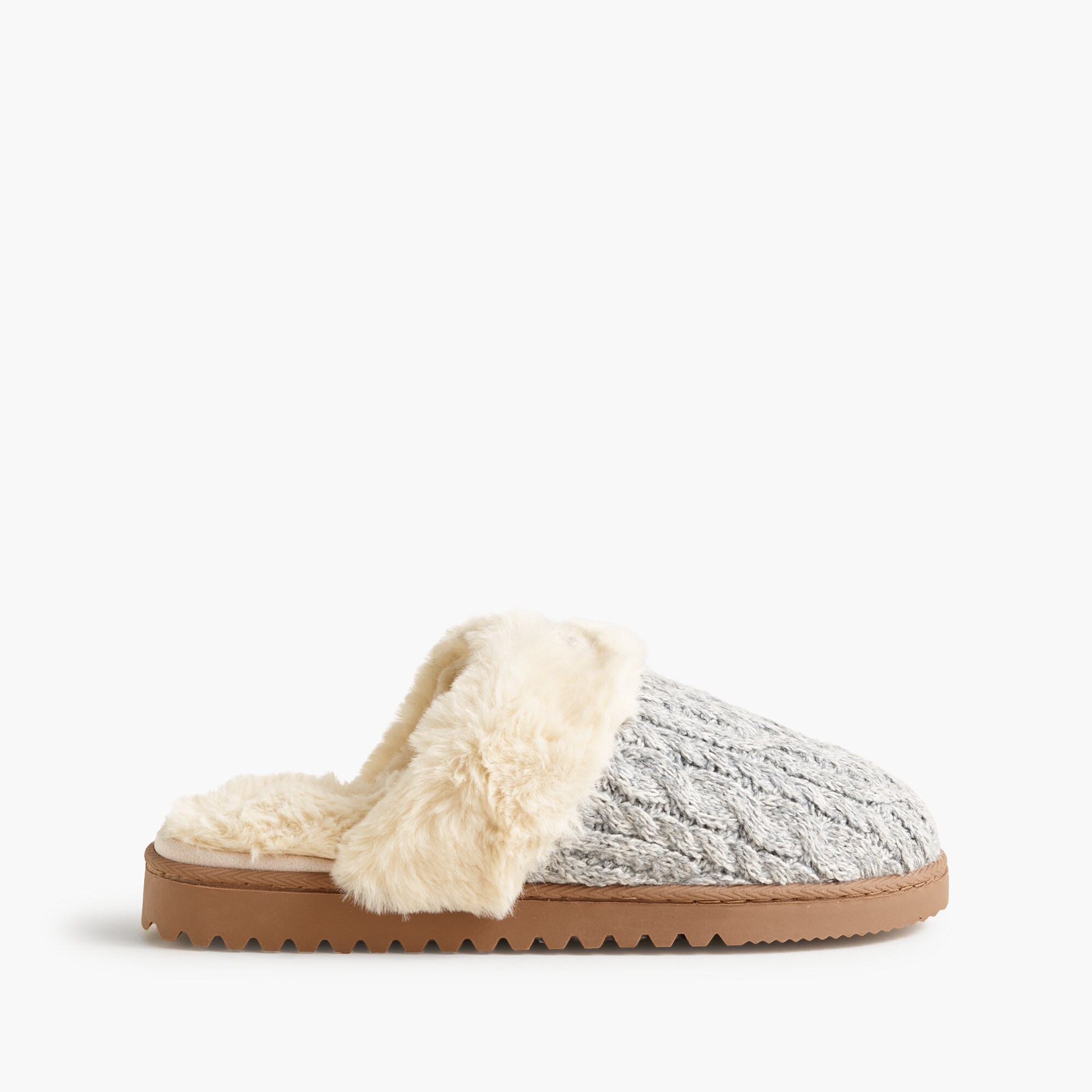 Cable-knit scuff slippers - image 2