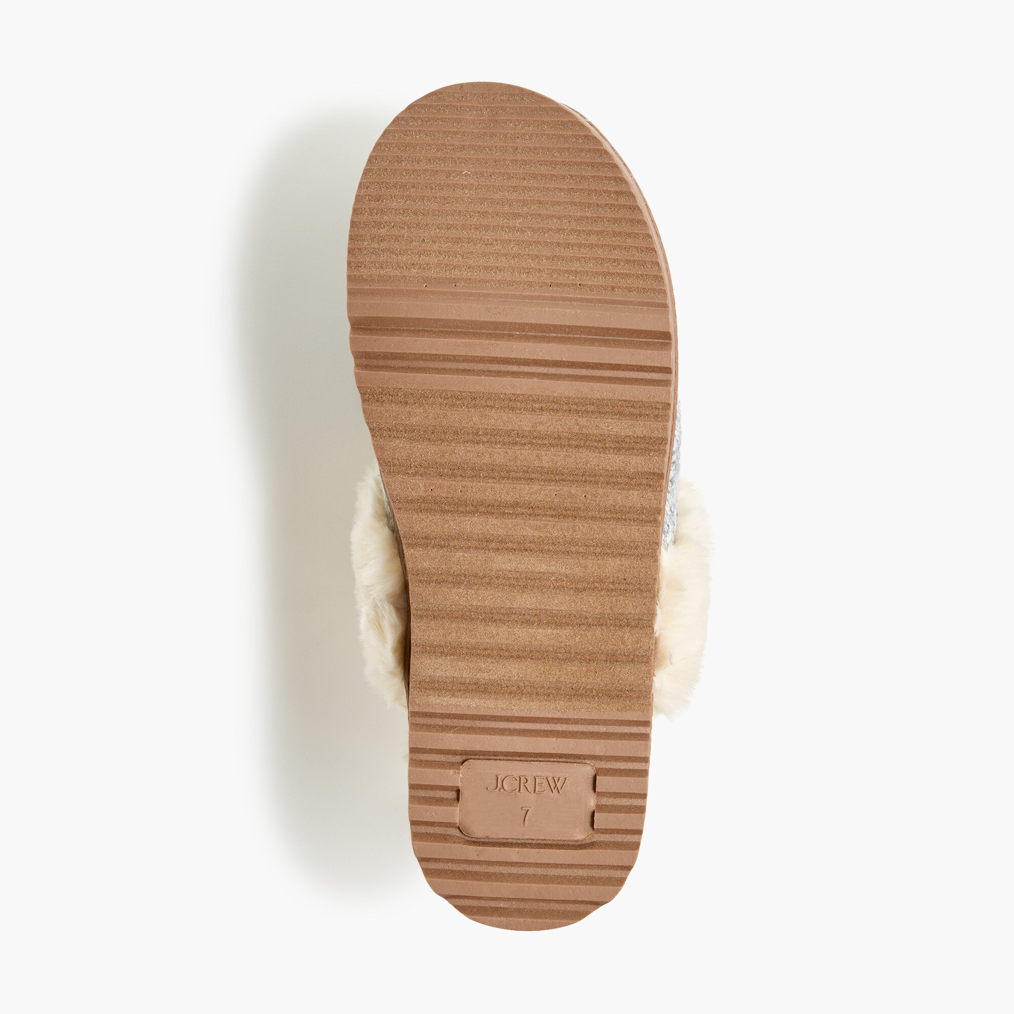 Cable-knit scuff slippers