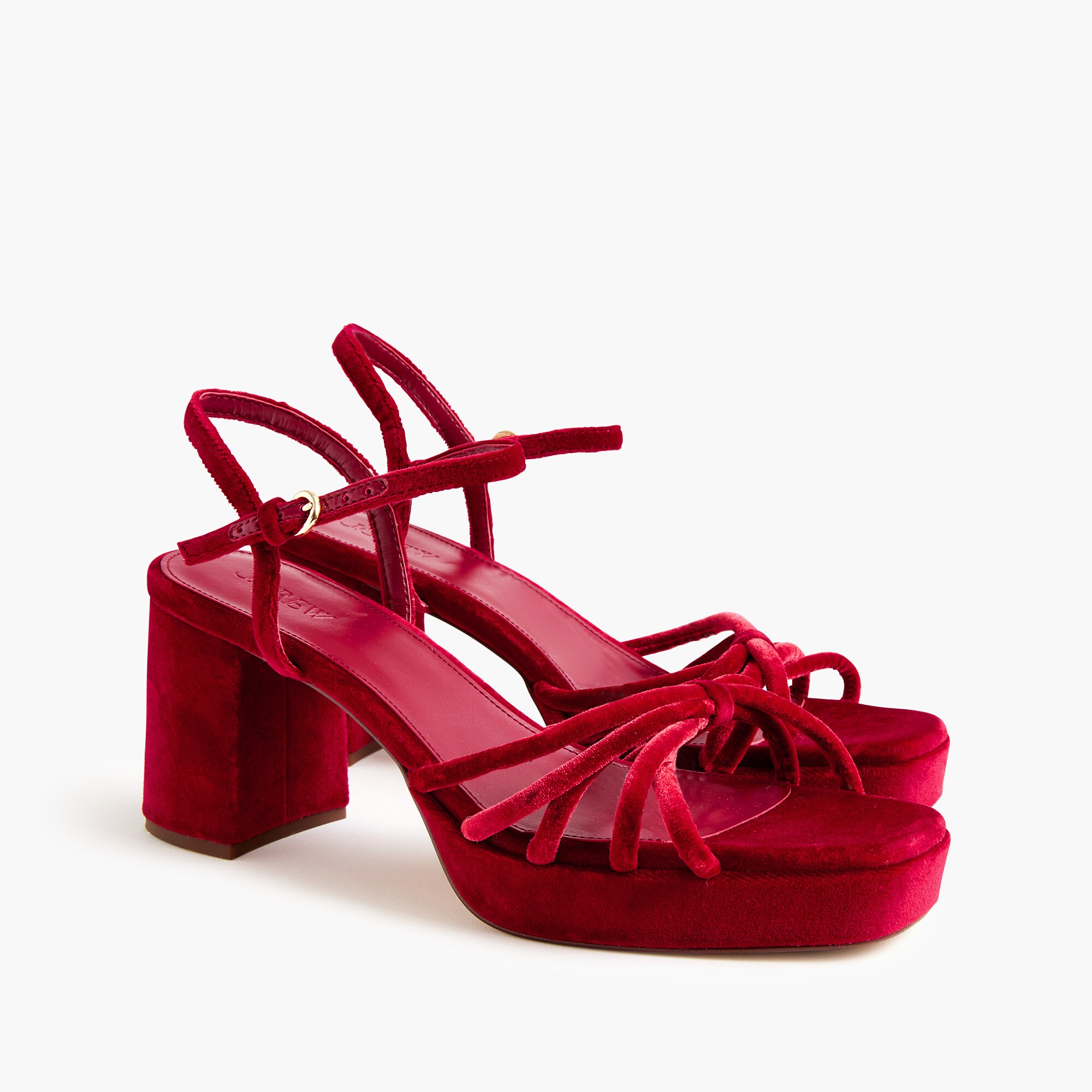 strappy platform heeled sandals for women