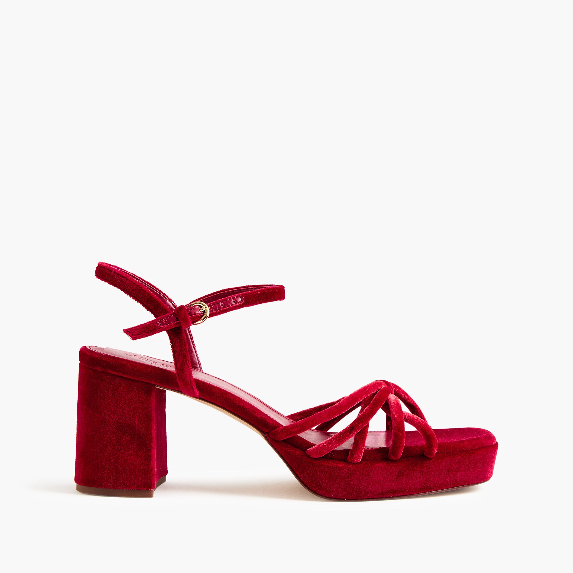 Strappy platform heeled sandals