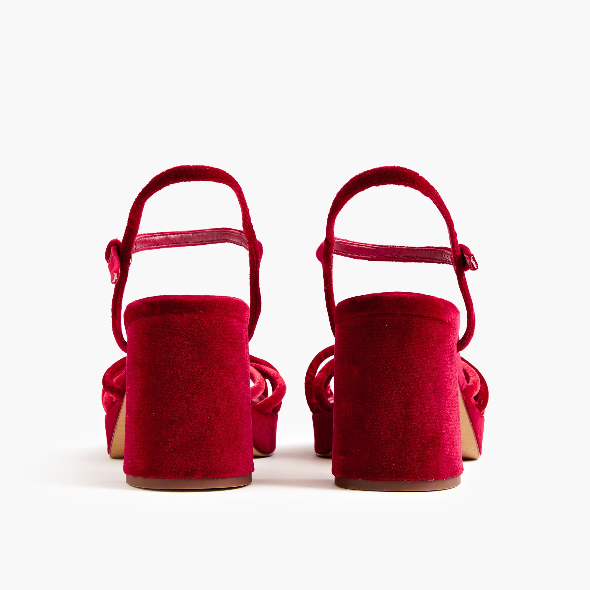 Strappy platform heeled sandals