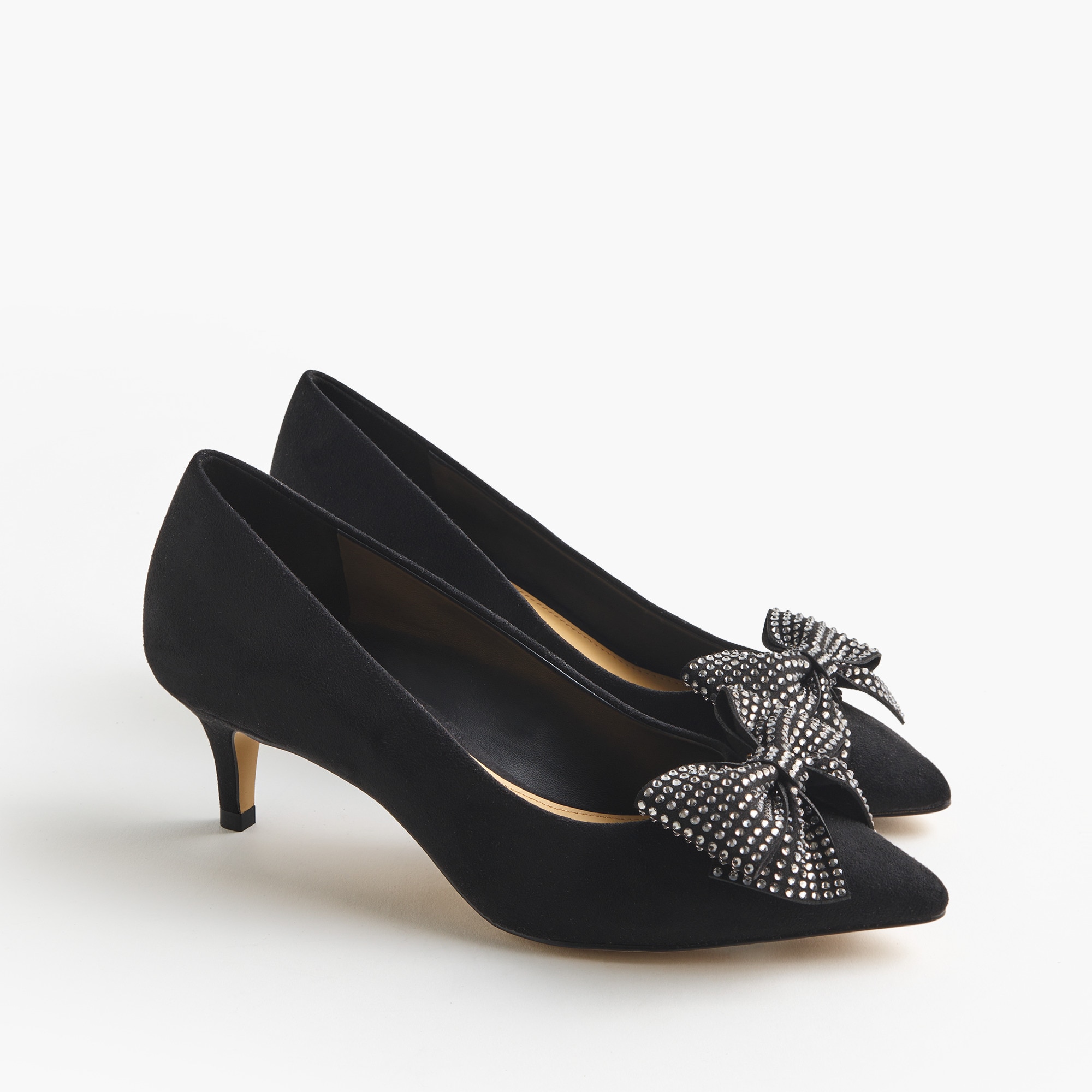 Rhinestone bow heels