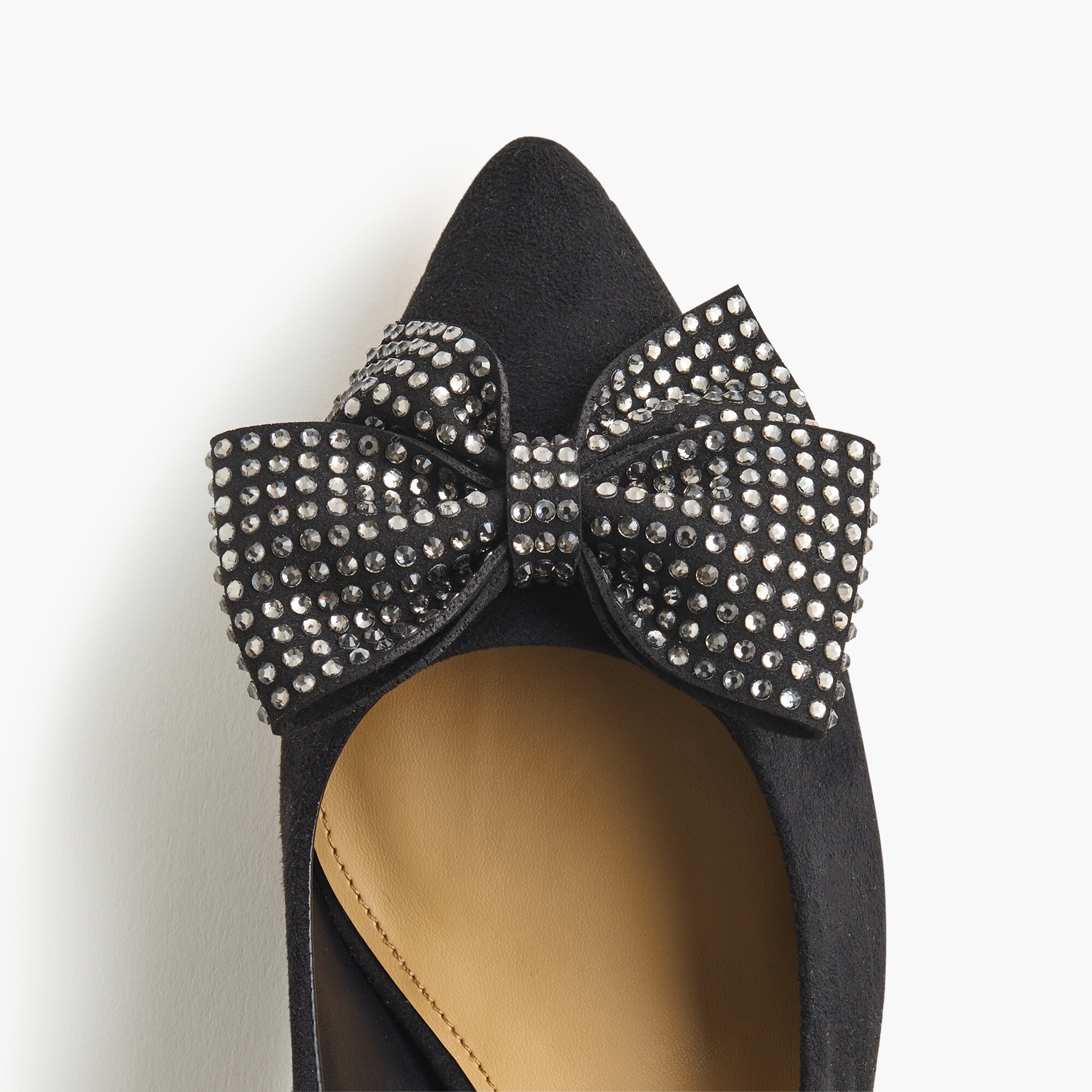Rhinestone bow heels