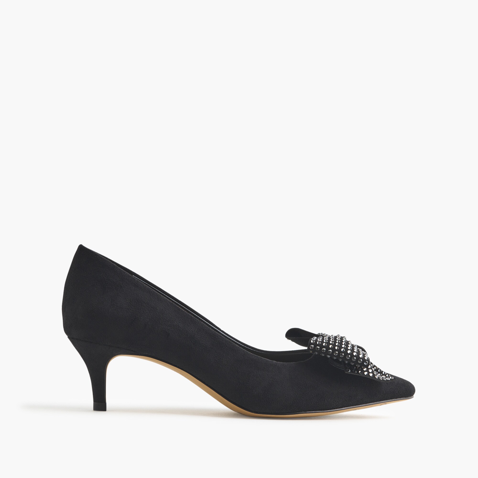 Rhinestone bow heels