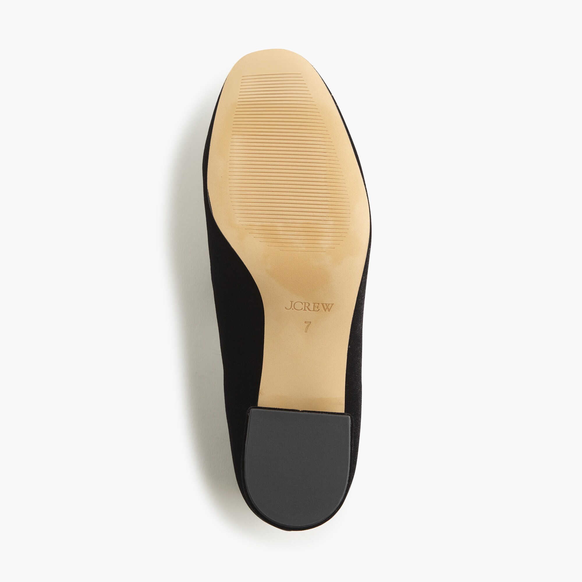 Velvet bow tie–heeled Mary Janes