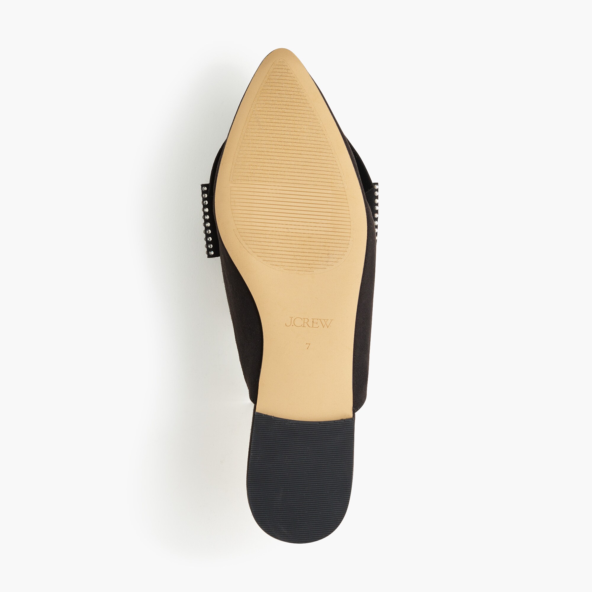 Rhinestone bow mule flats