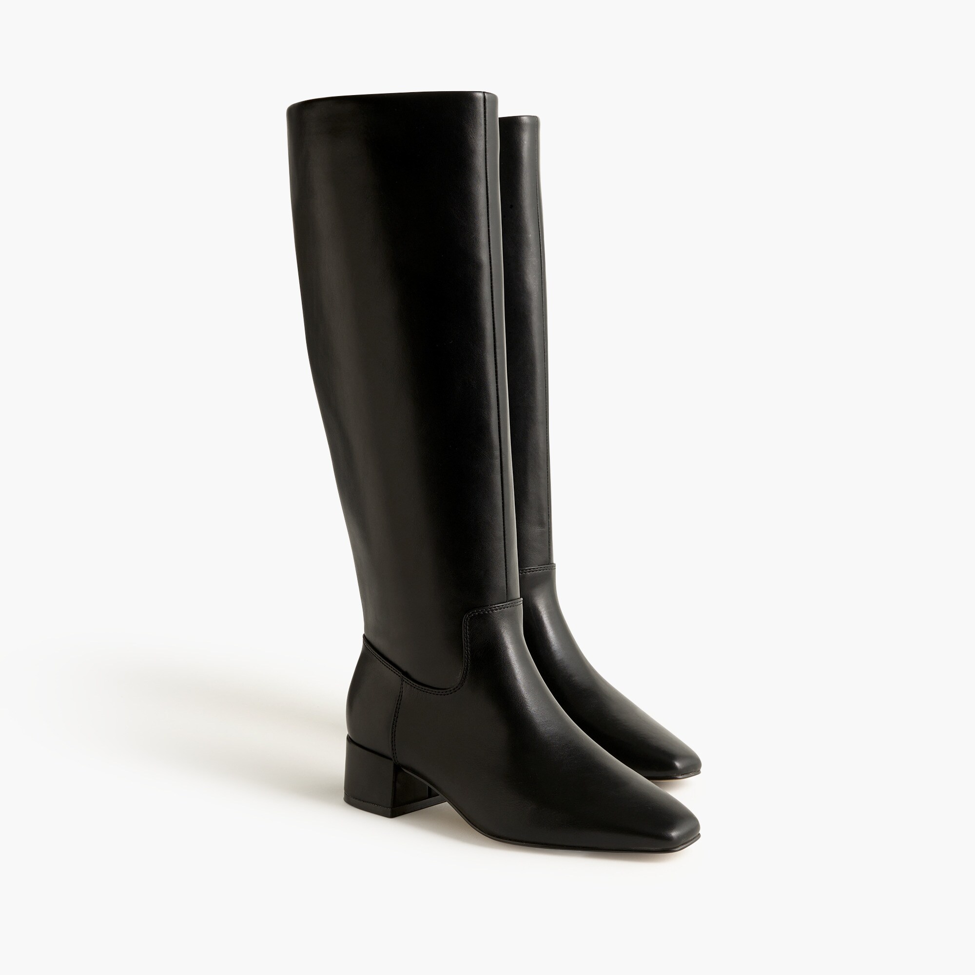 Square-toe tall boots