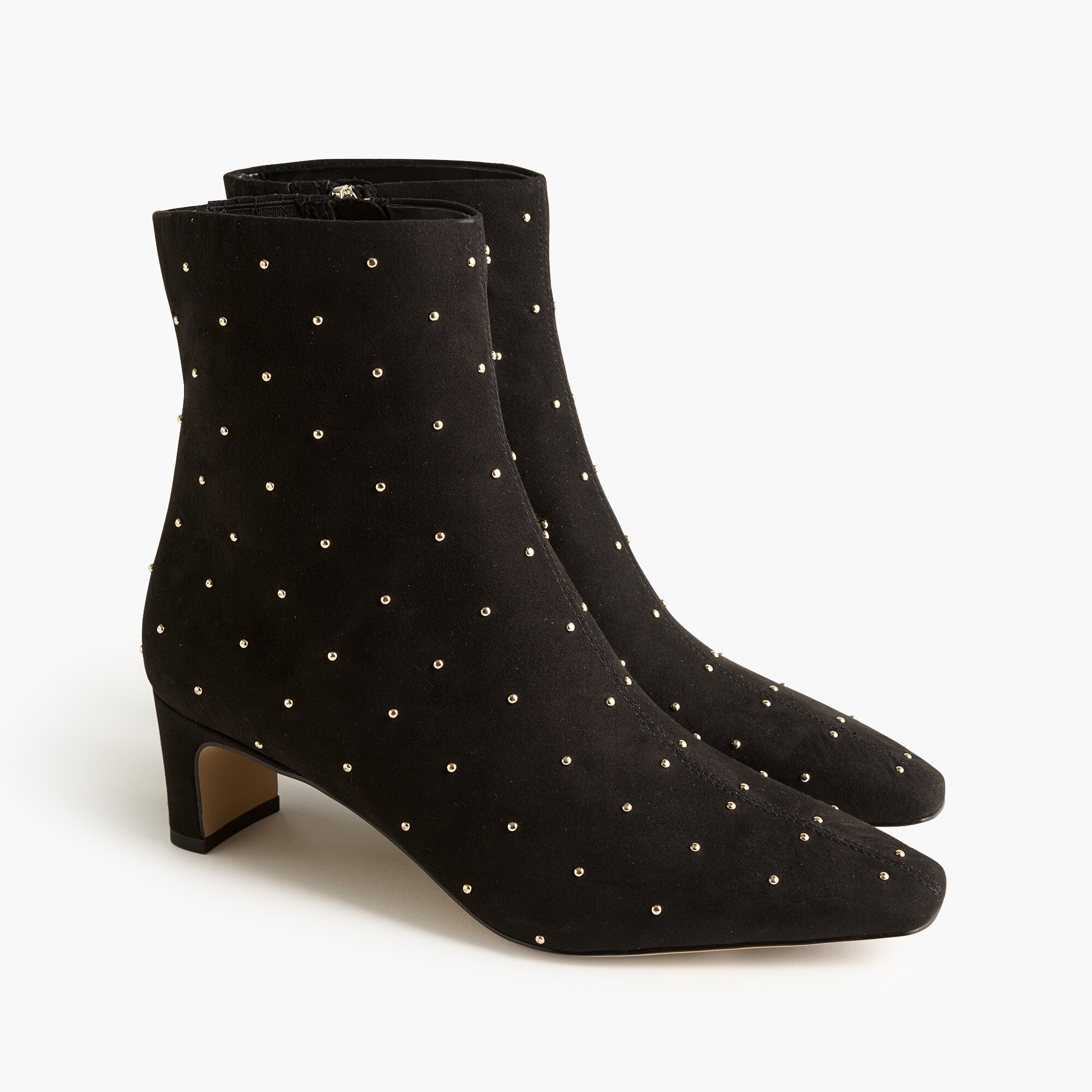 Studded snip-toe booties