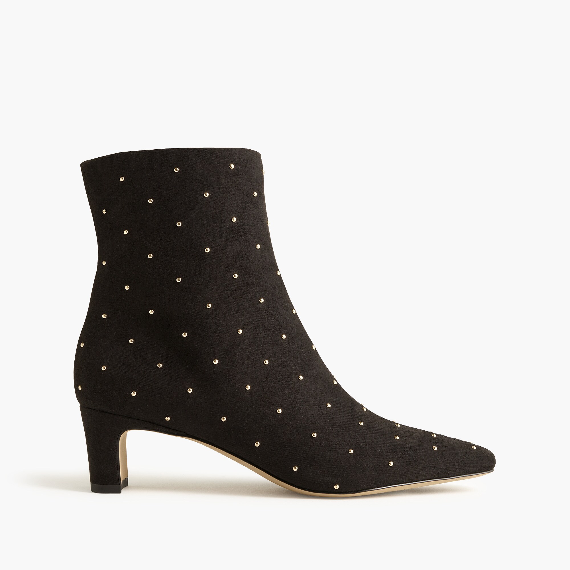 Studded snip-toe booties