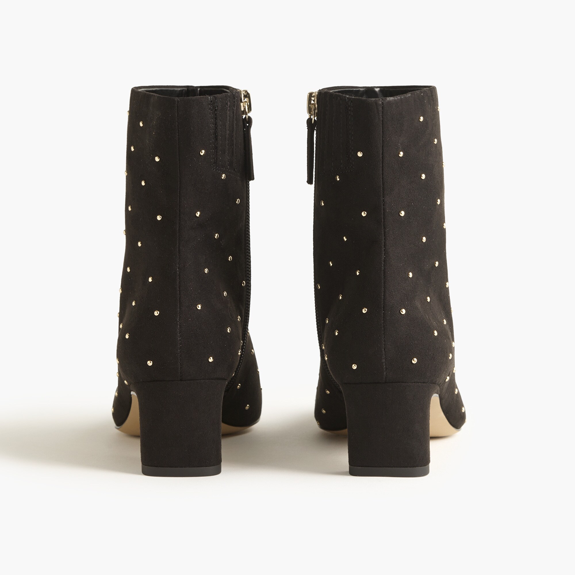 Studded snip-toe booties