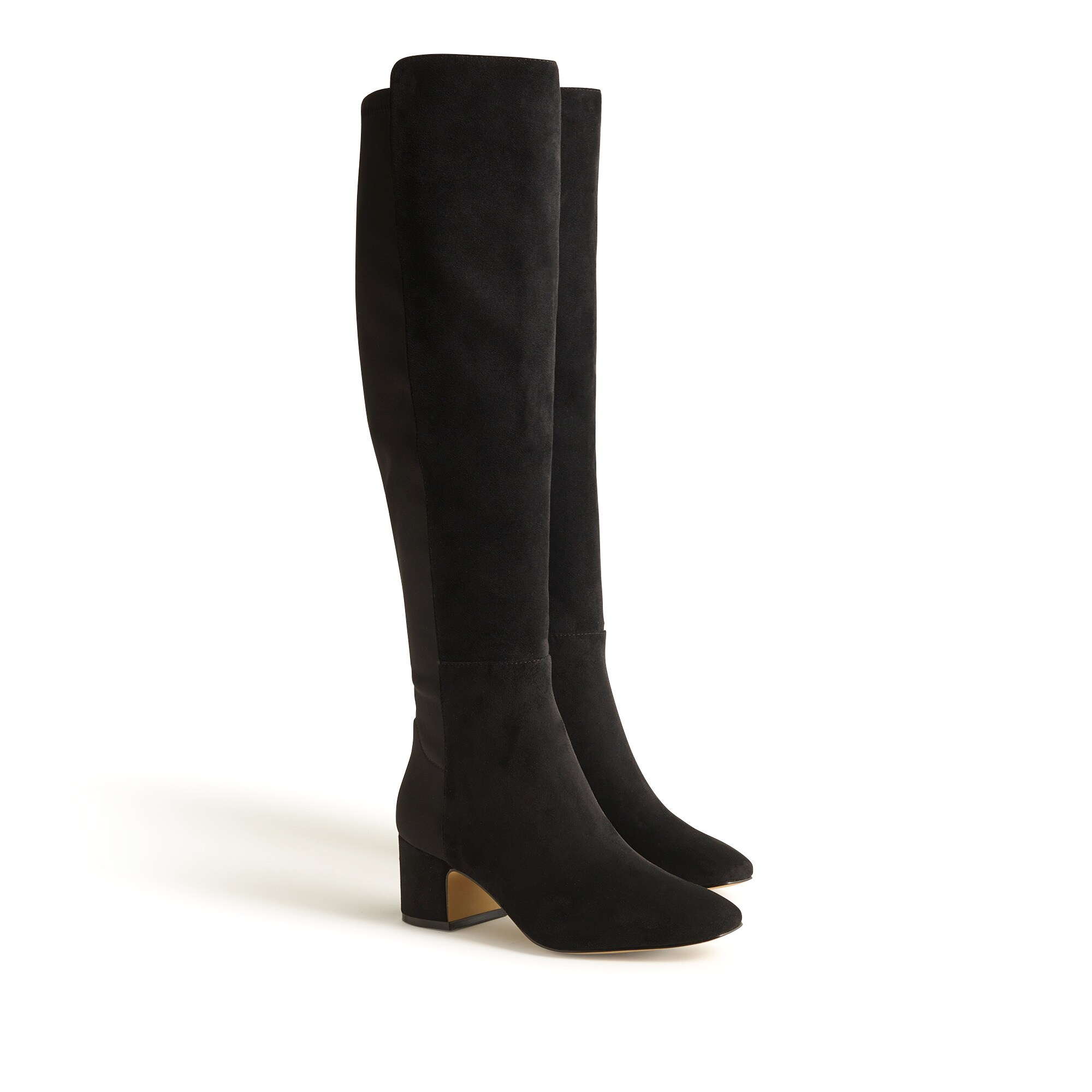 knee-high heeled boots for women