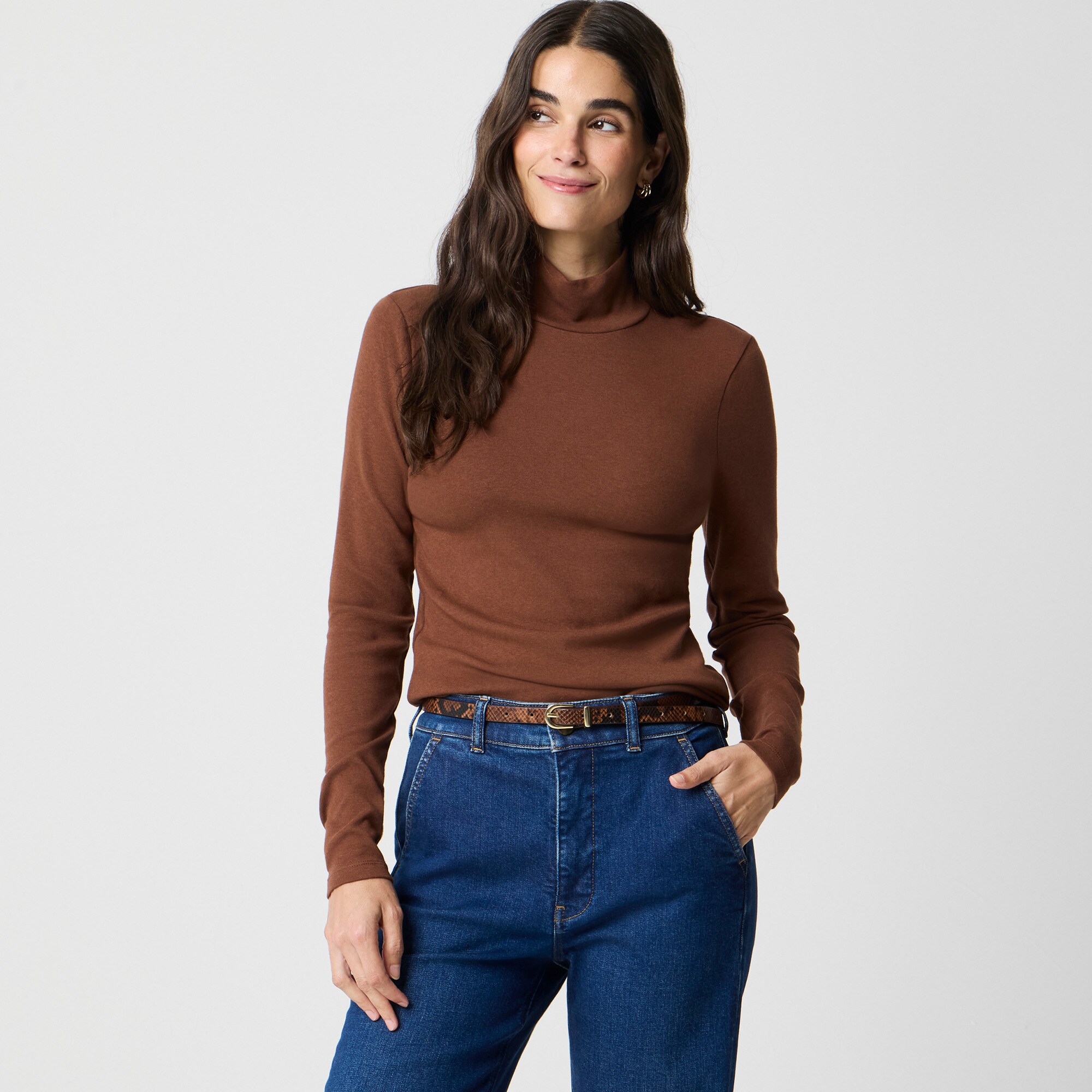 womens Long-sleeve everyday mockneck tee