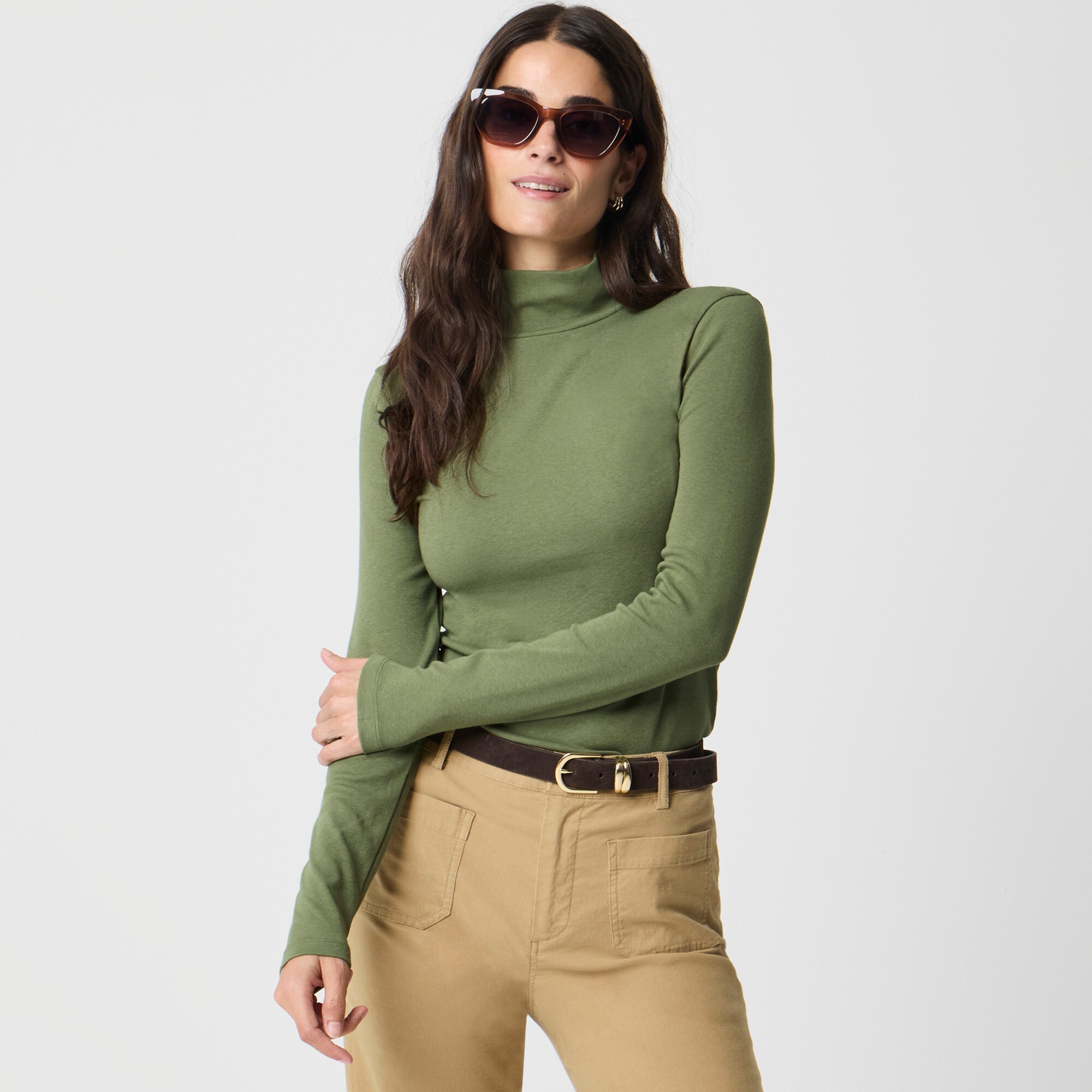 womens Long-sleeve everyday mockneck tee