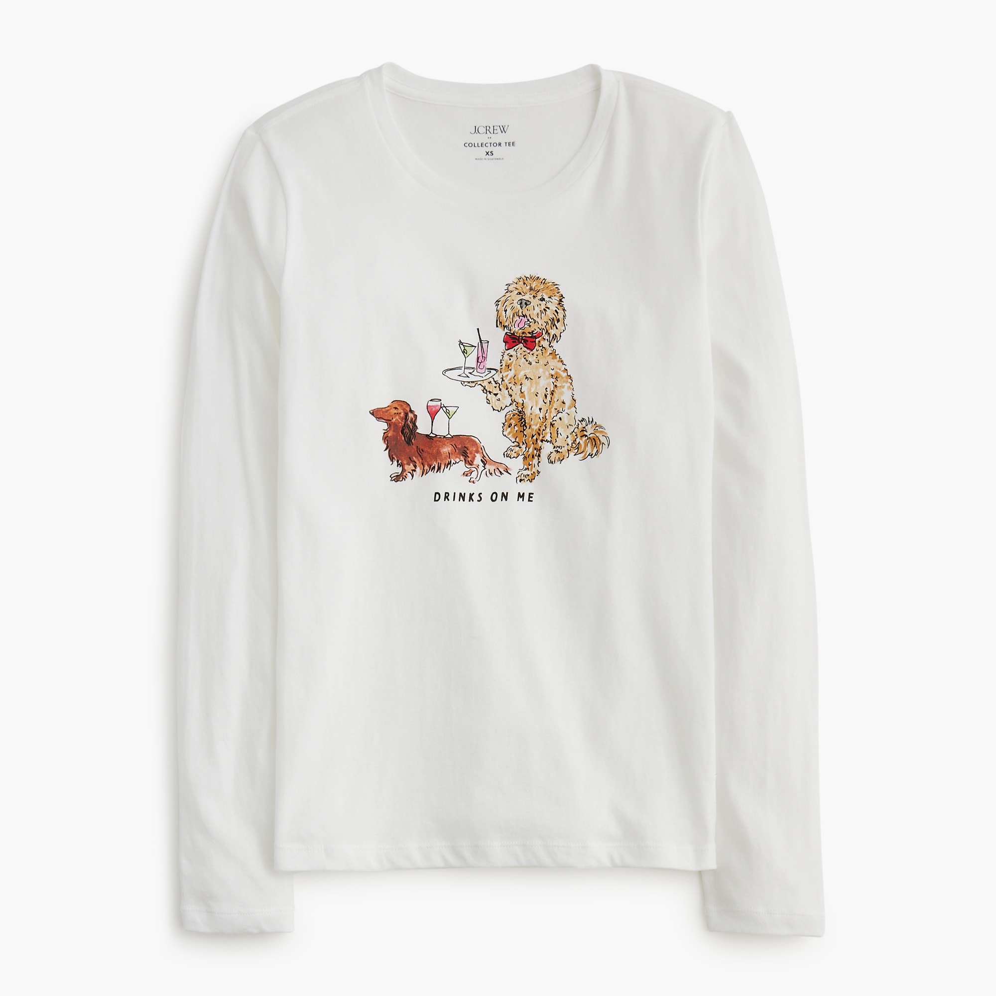 Long-sleeve cocktail dogs graphic tee