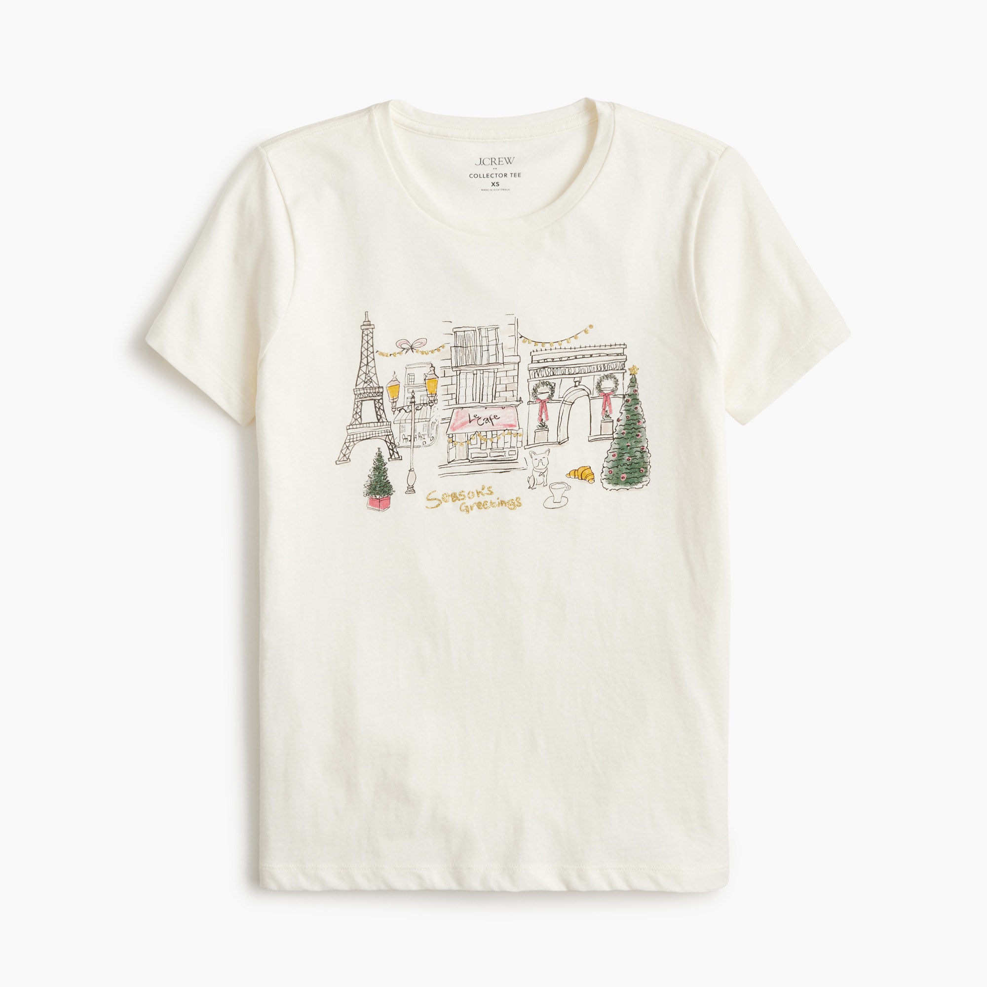 womens Holiday in Paris graphic tee