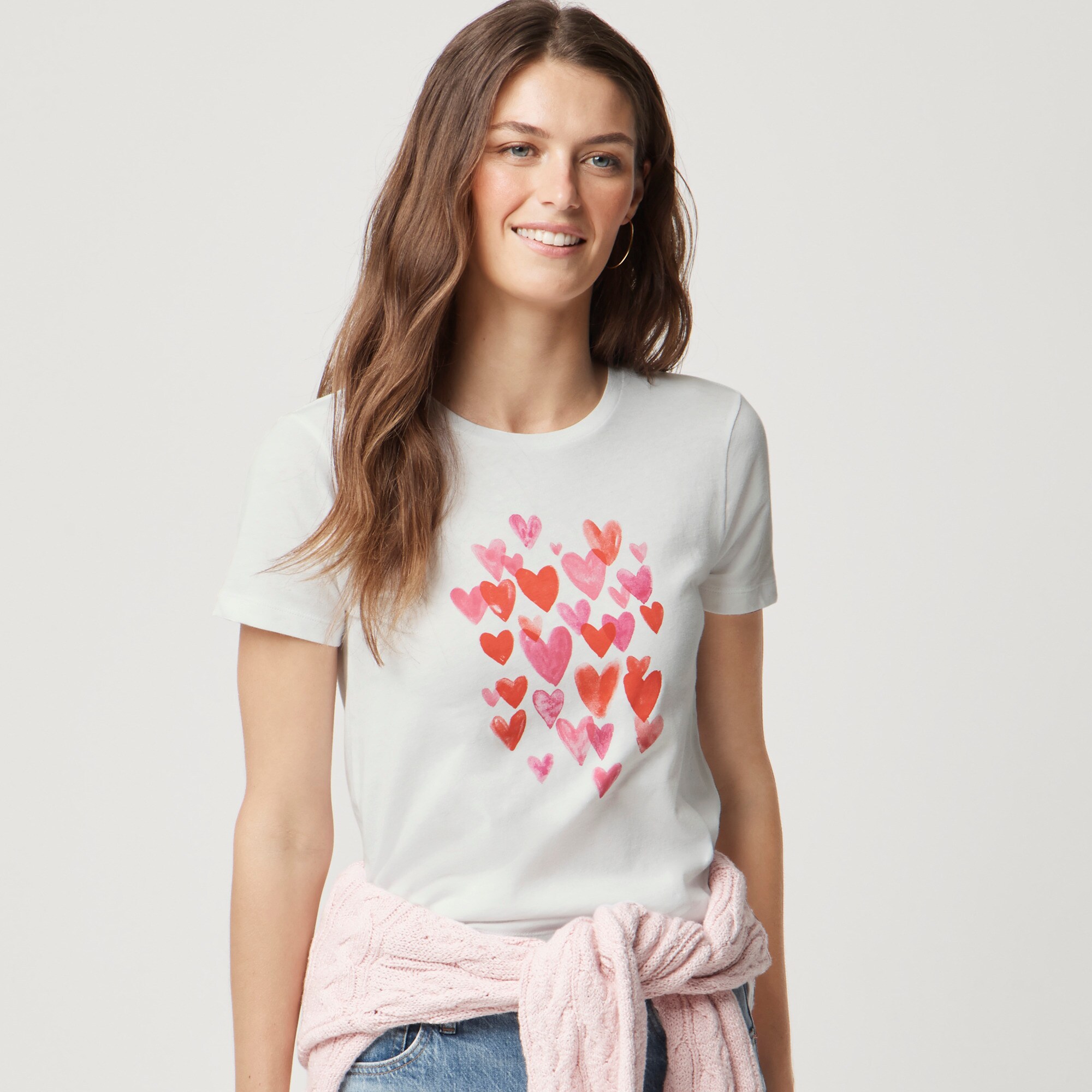 womens Hearts graphic tee