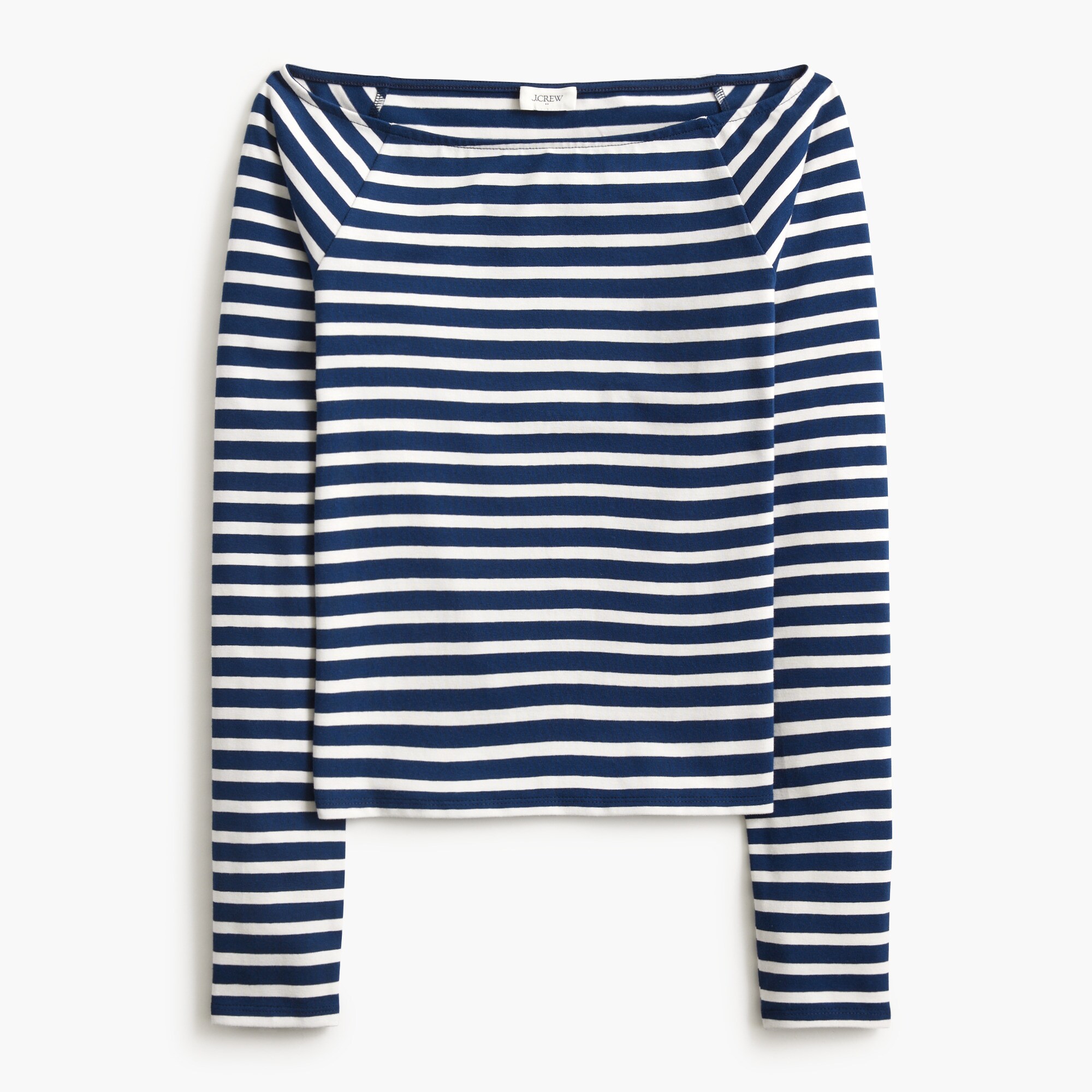 Cotton-blend off-the-shoulder top