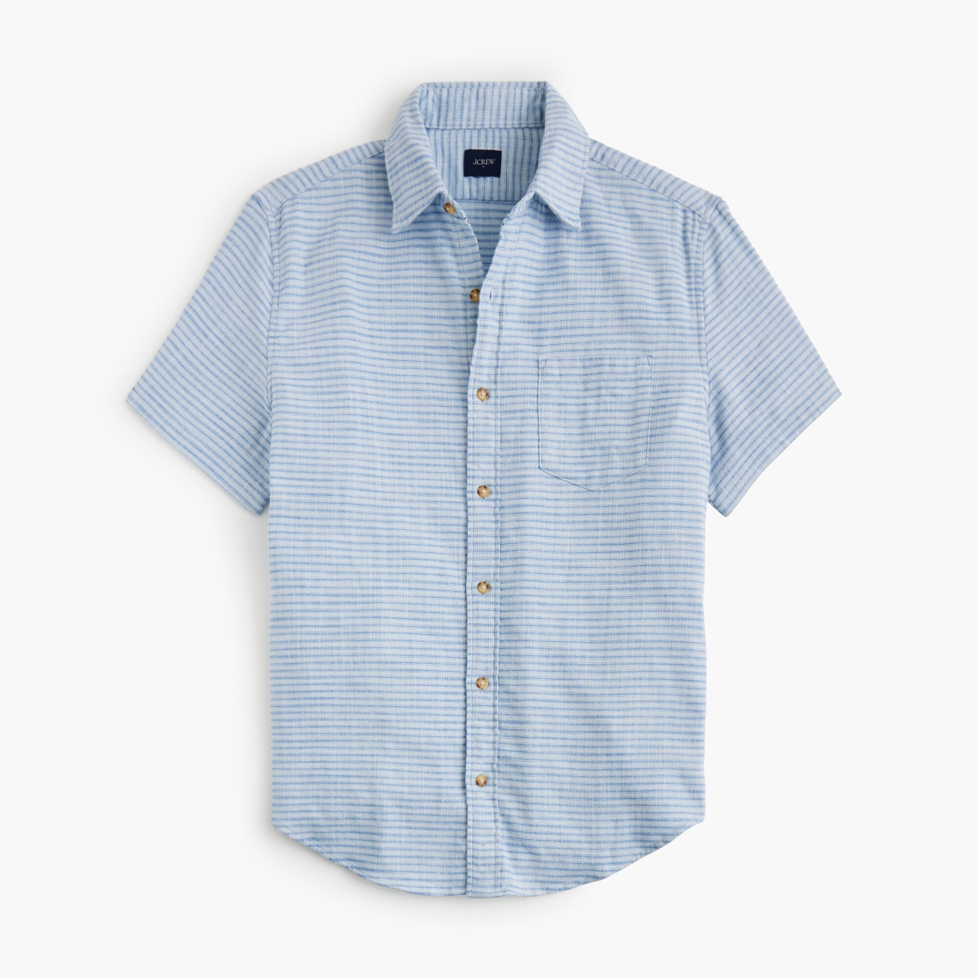  Short-sleeve slub dobby shirt