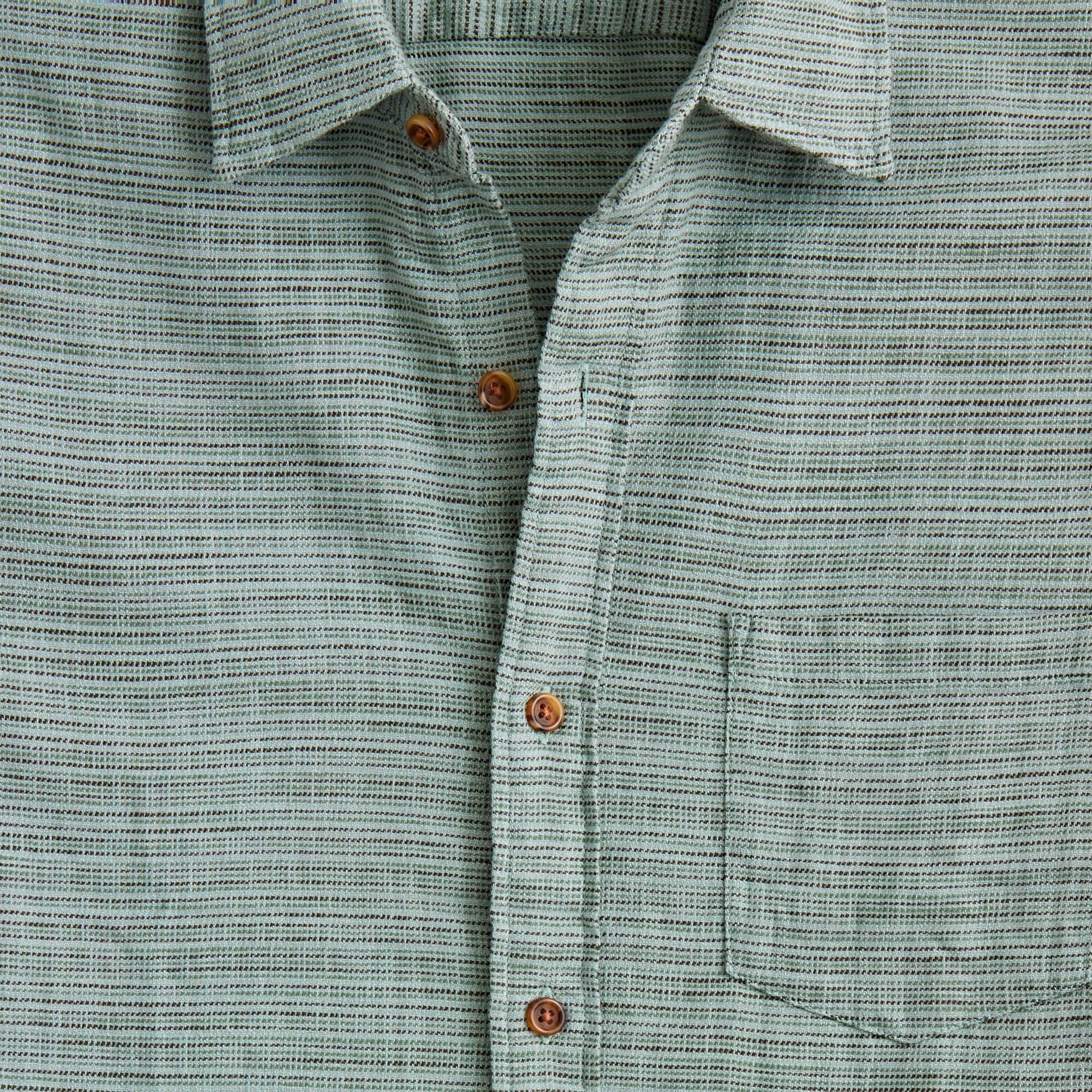 Short-sleeve slub dobby shirt