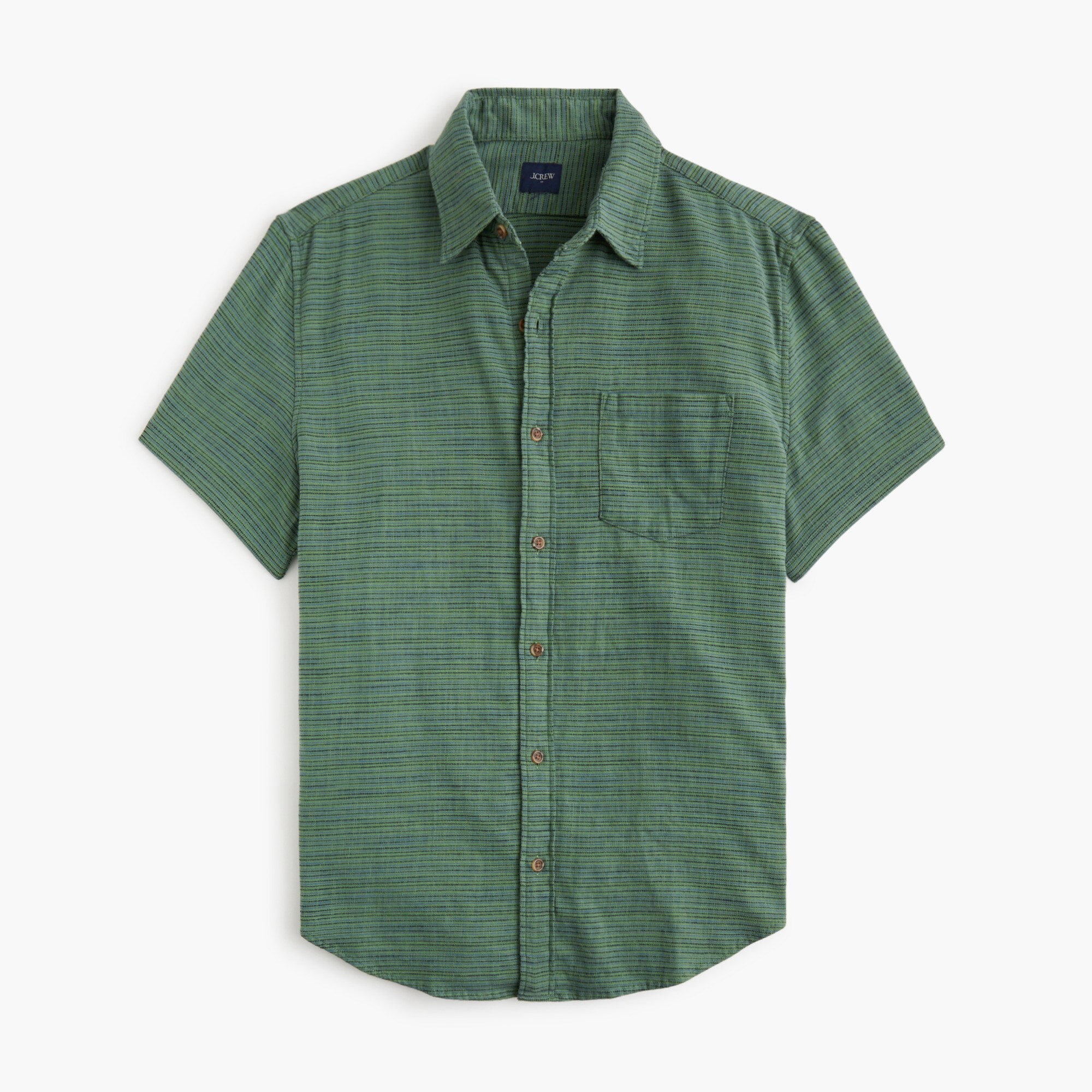  Short-sleeve slub dobby shirt