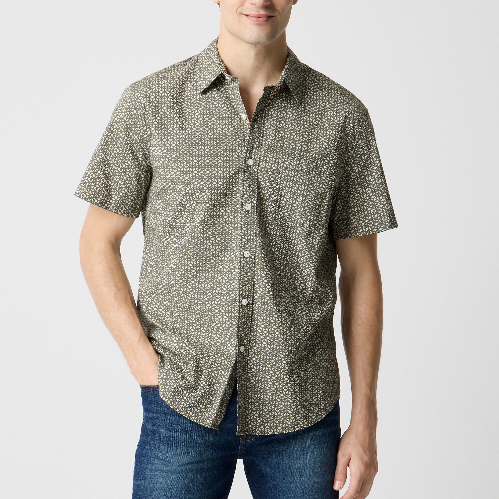  Printed flex casual shirt