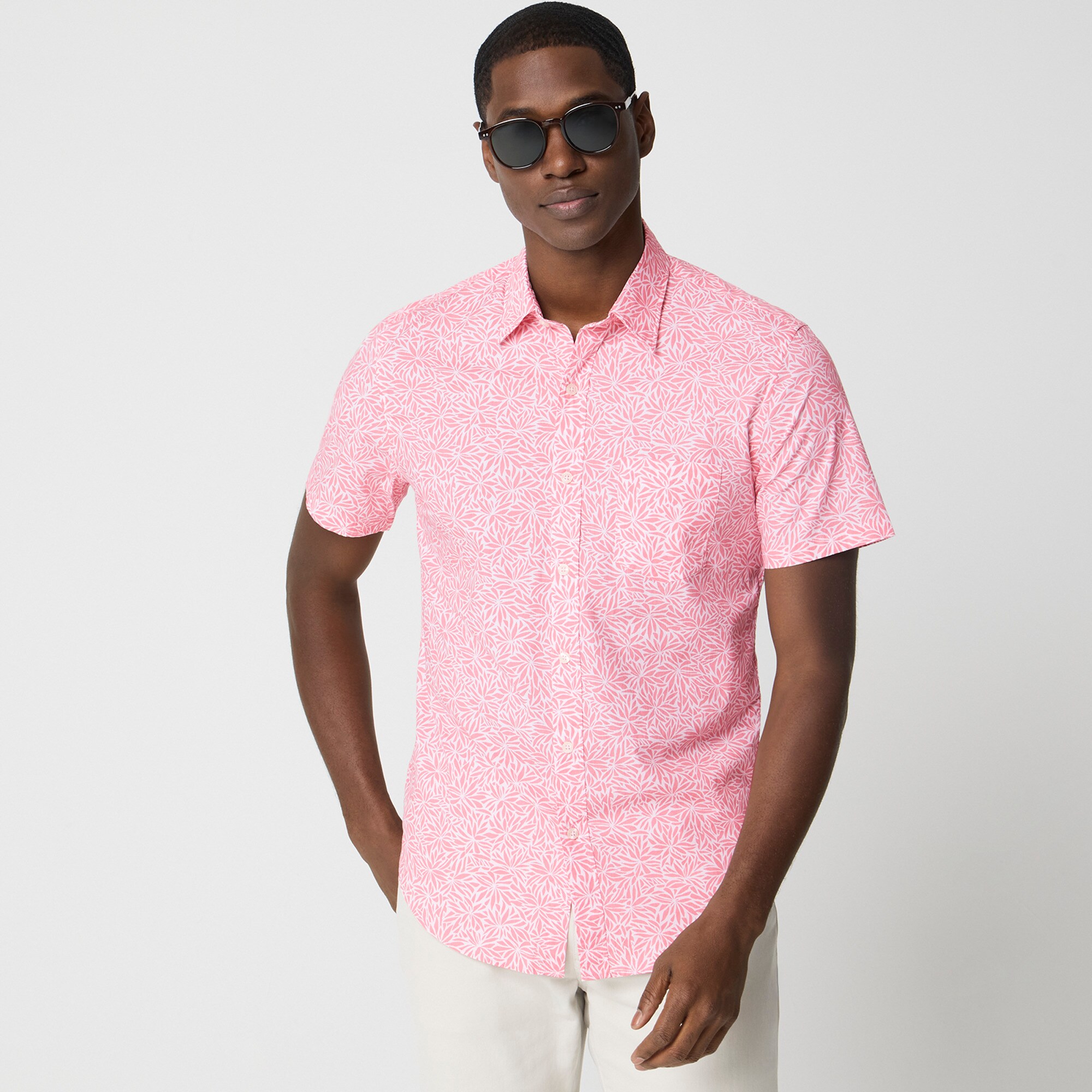 mens Printed flex casual shirt