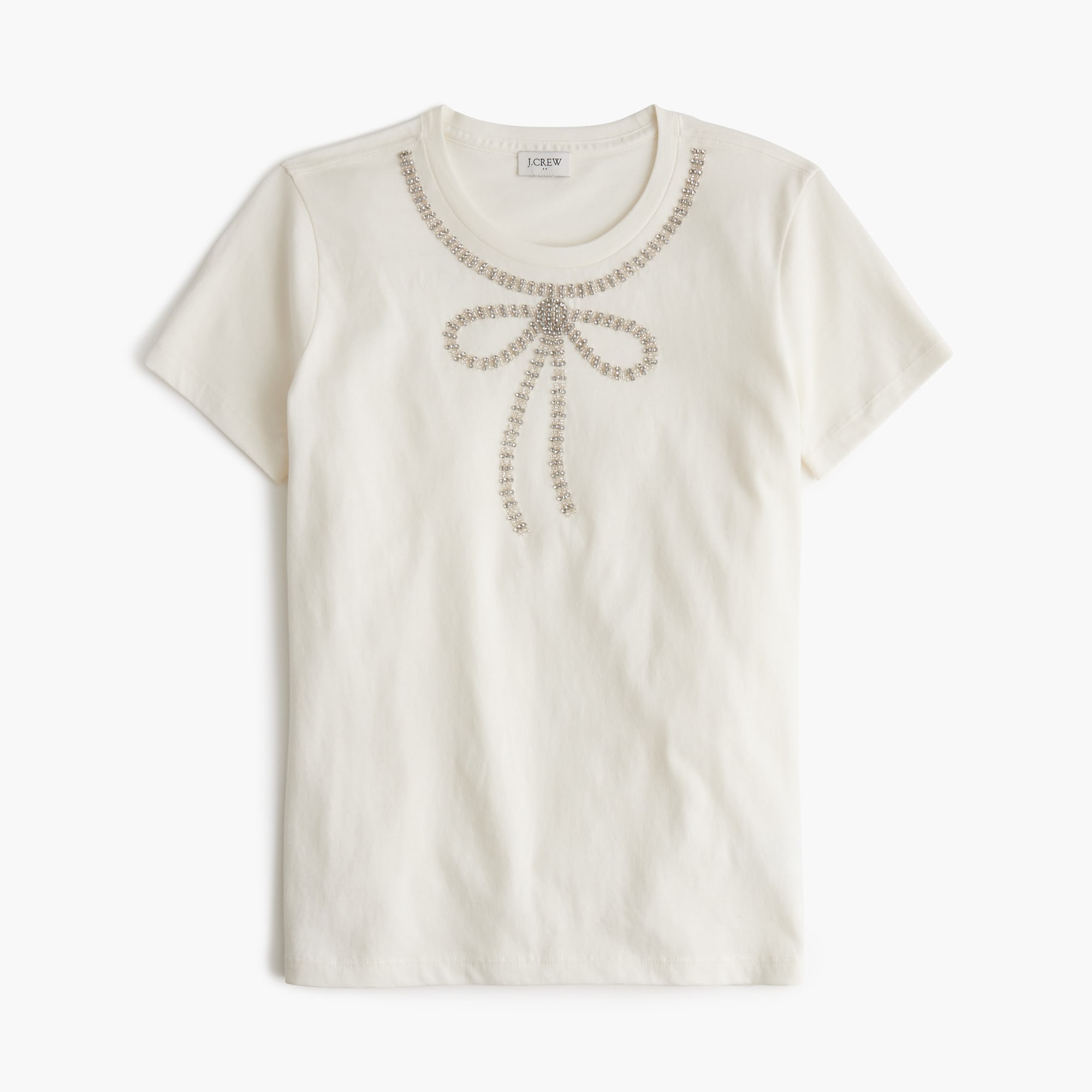 womens Embellished bow tee