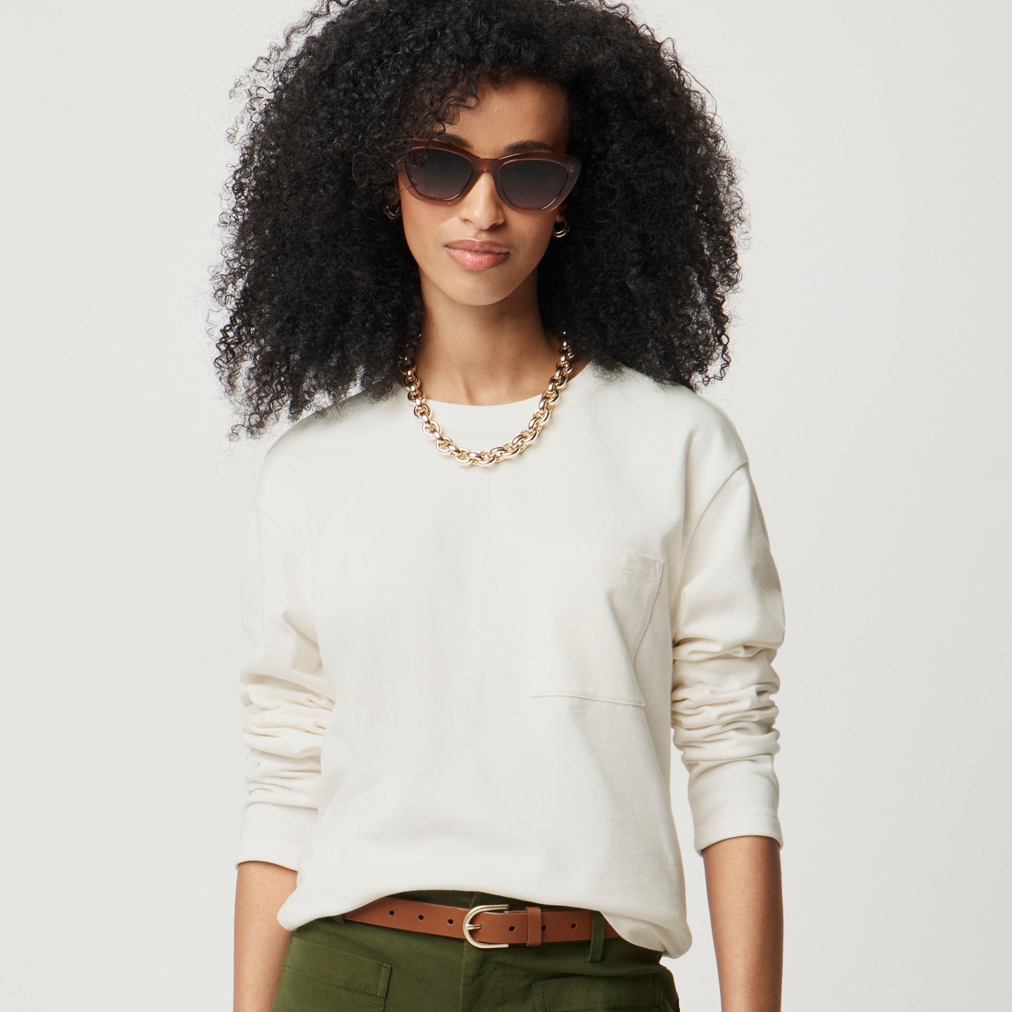 Long-sleeve Pocket Tee For Women | Factory