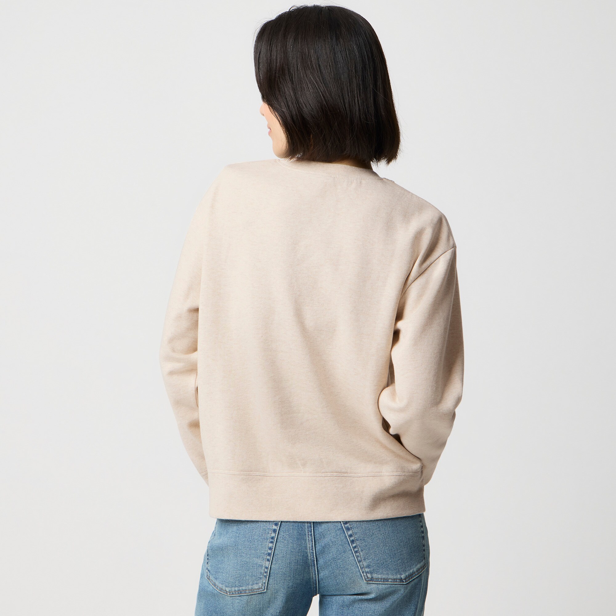 Embellished-neckline sweatshirt