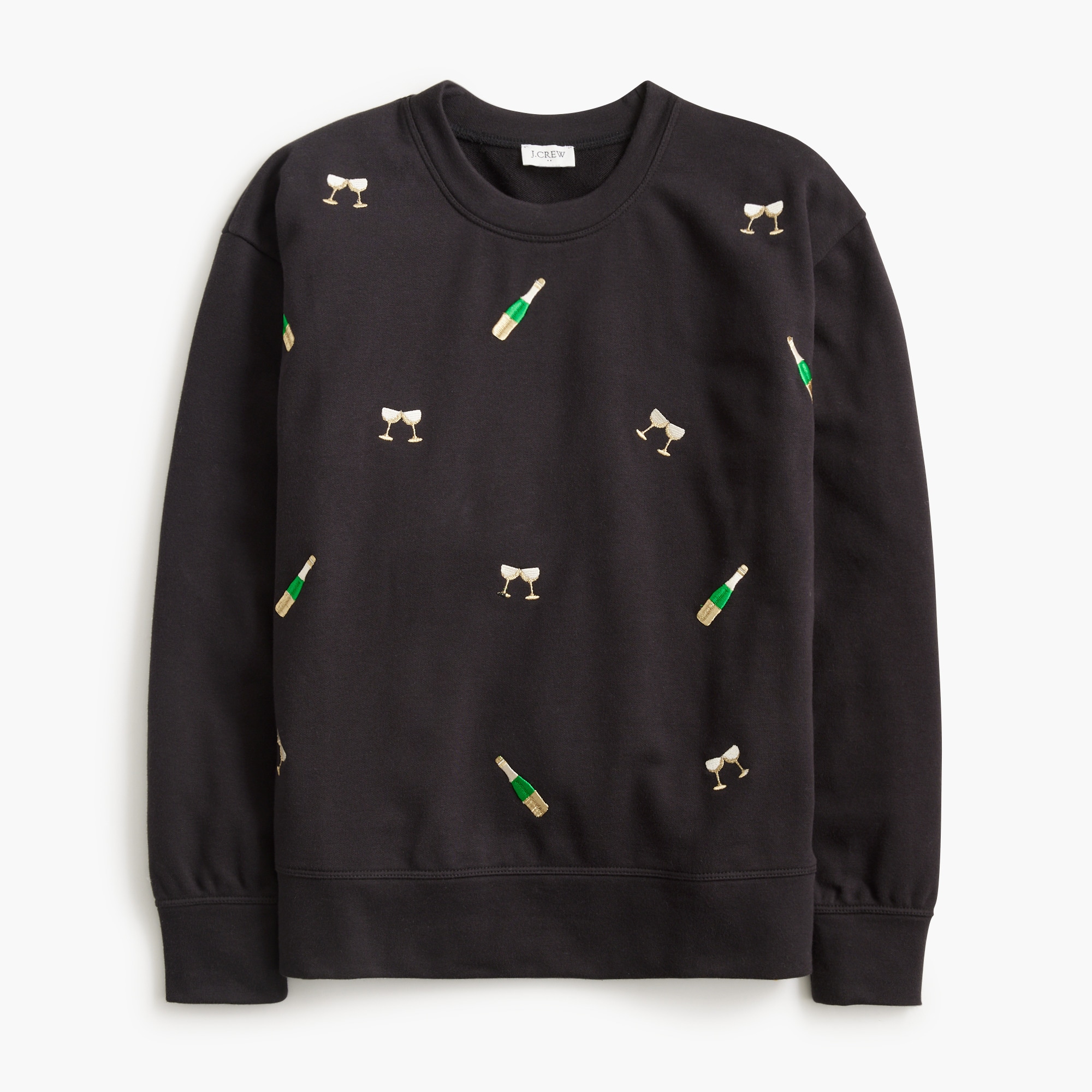 Party drinks embroidered sweatshirt