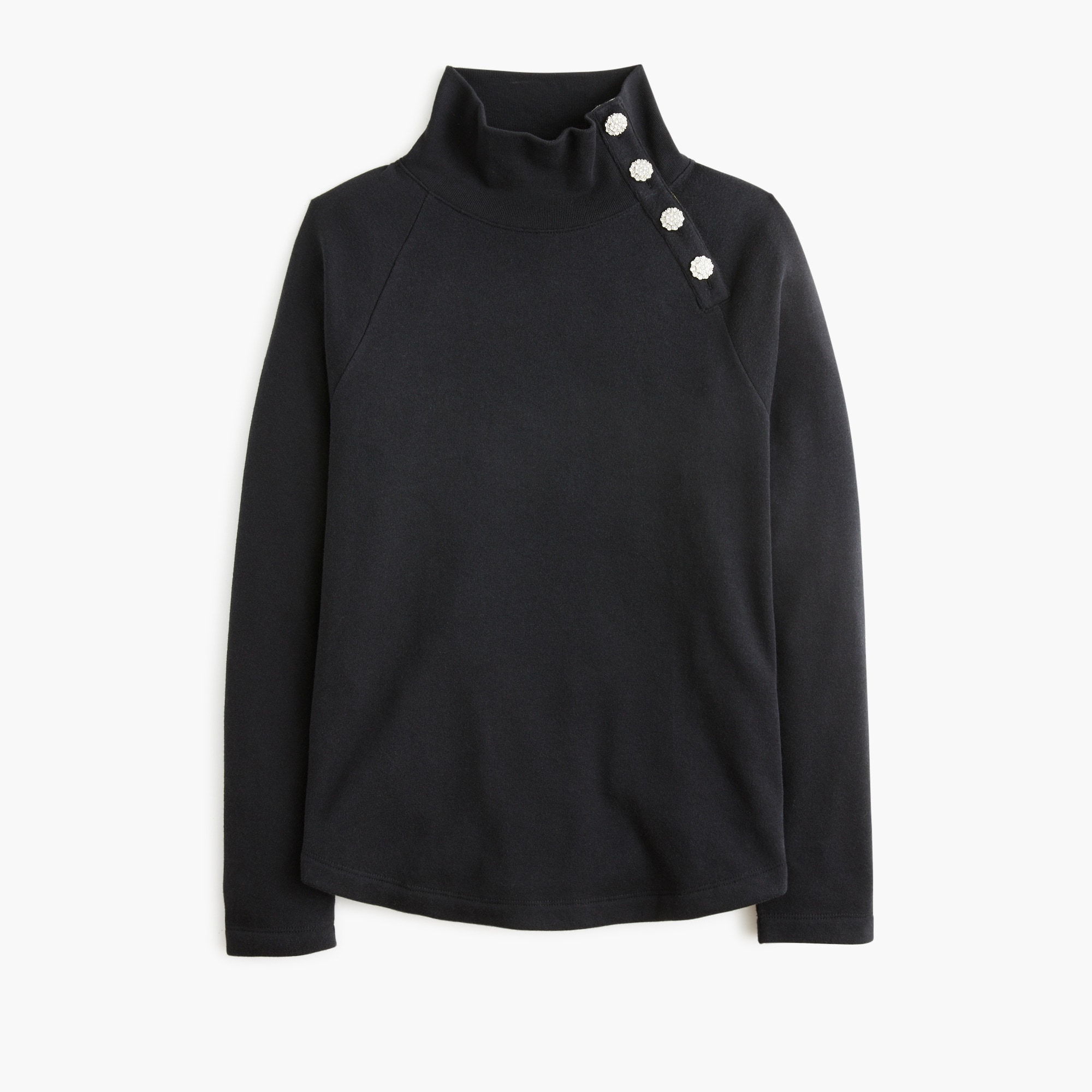 Jewels button mockneck pullover