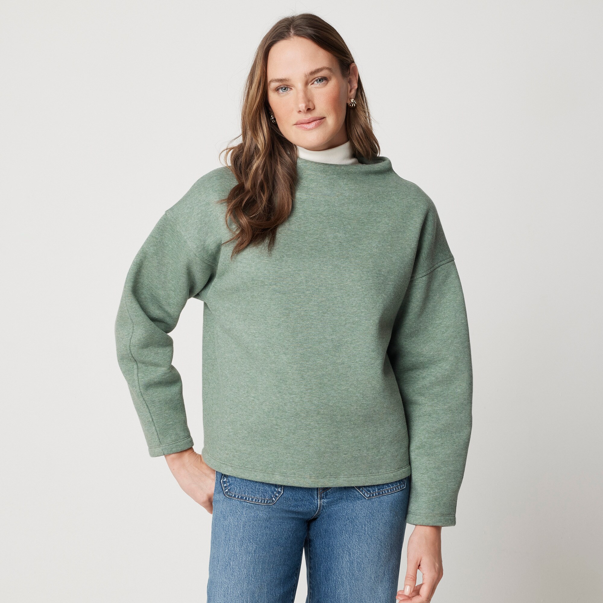 Fleece Mockneck Sweatshirt For Women | Factory