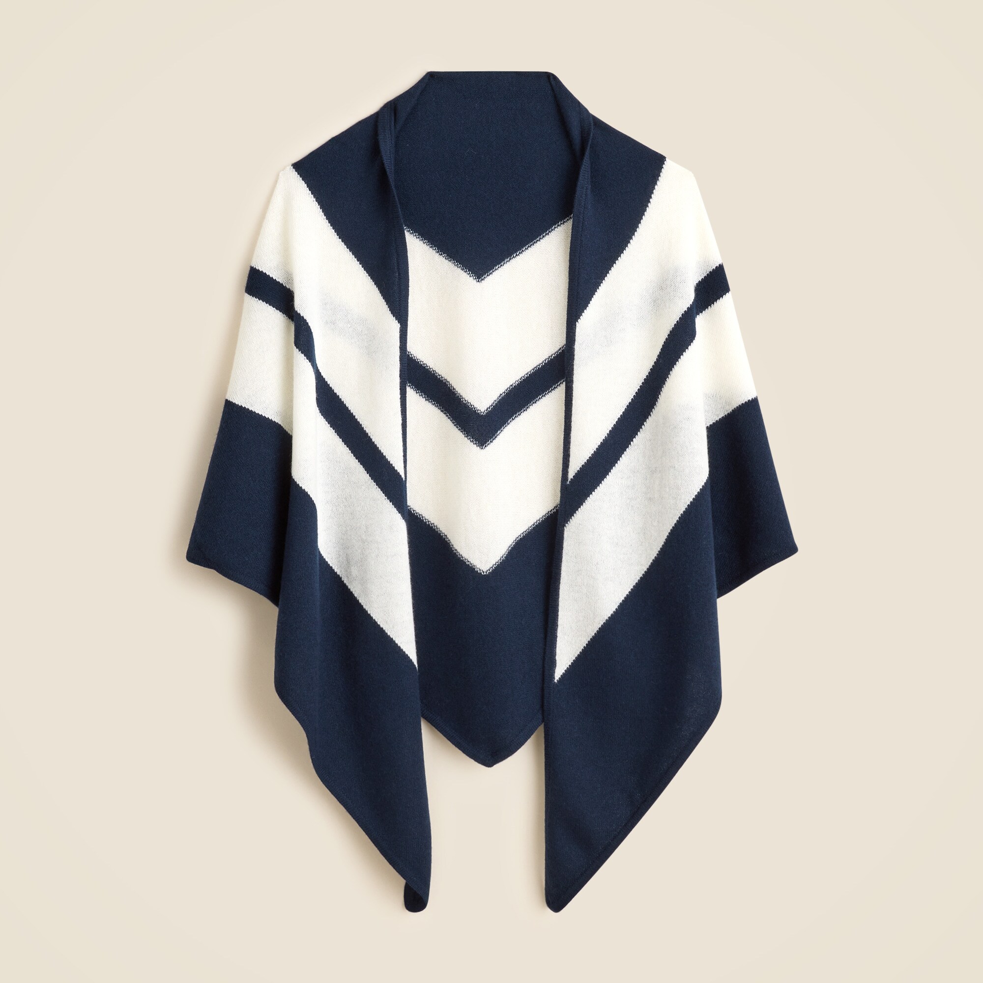 Striped wool-cashmere blend bandana