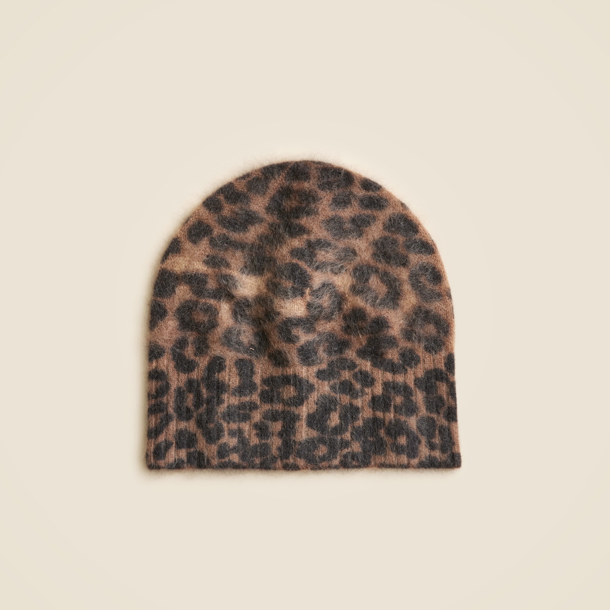 Brushed Cashmere Beanie In Leopard Print For Women | J.Crew