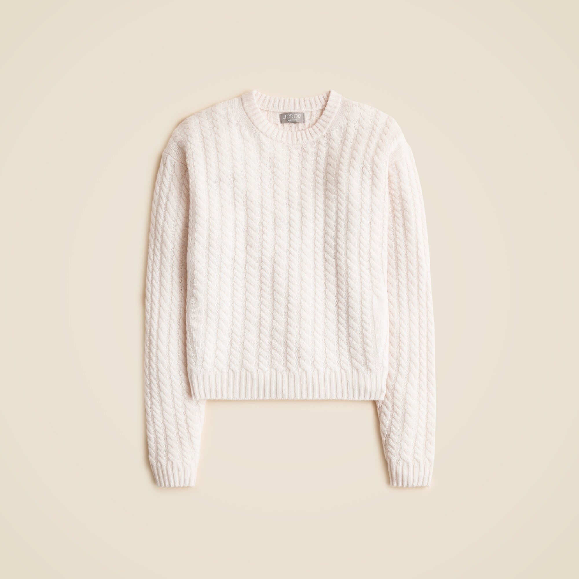 Perfect cashmere cable-knit crewneck sweater