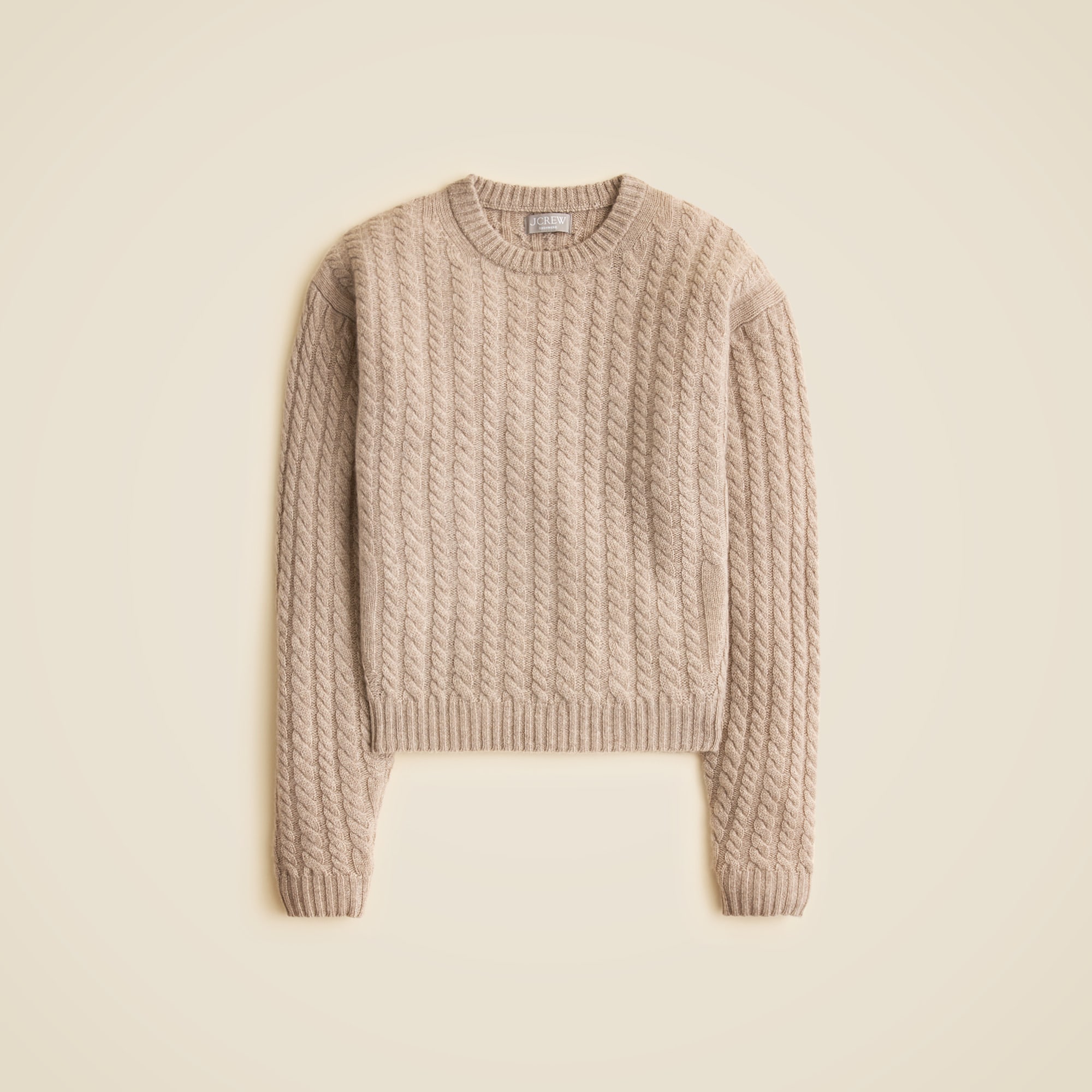 Perfect cashmere cable-knit crewneck sweater