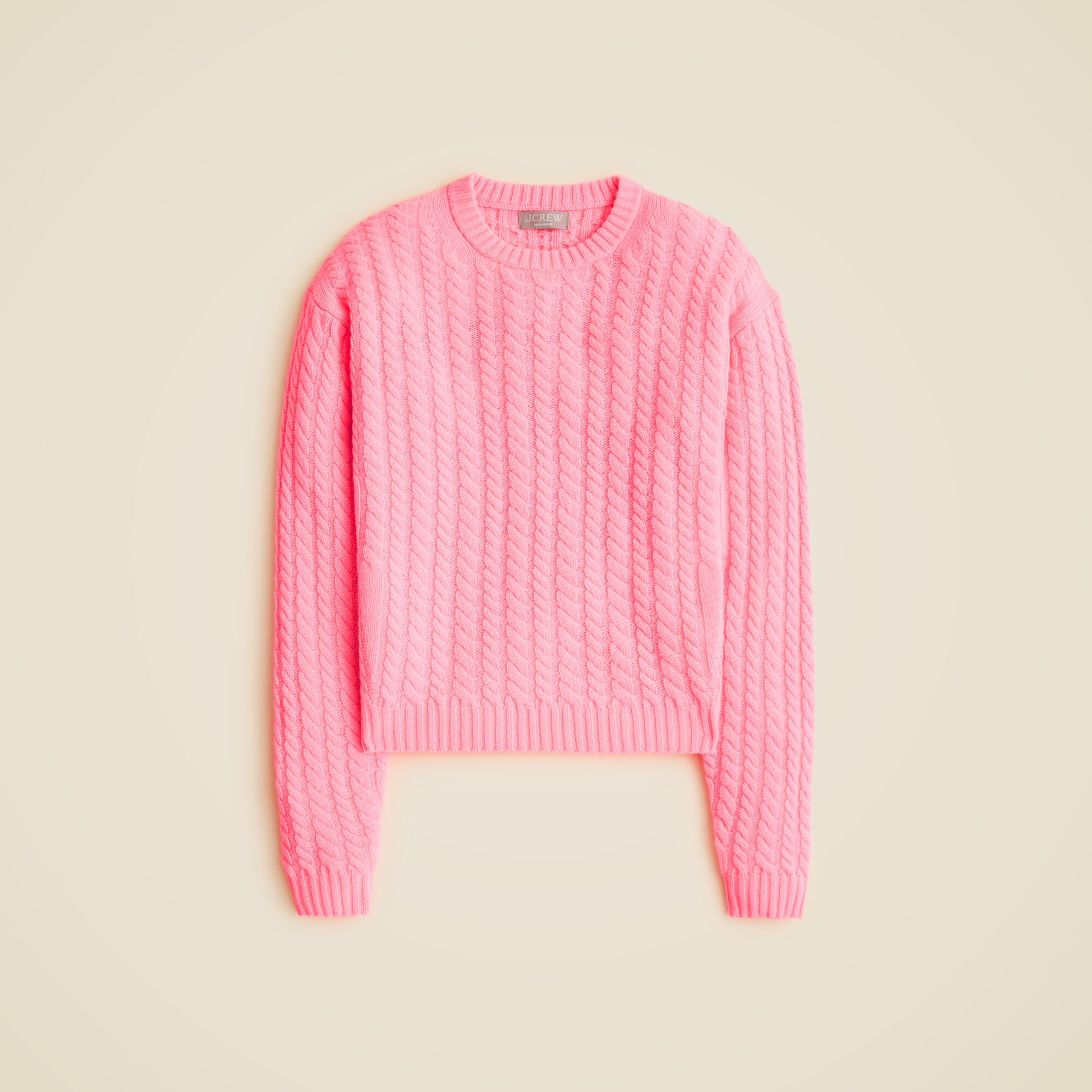  Perfect cashmere cable-knit crewneck sweater