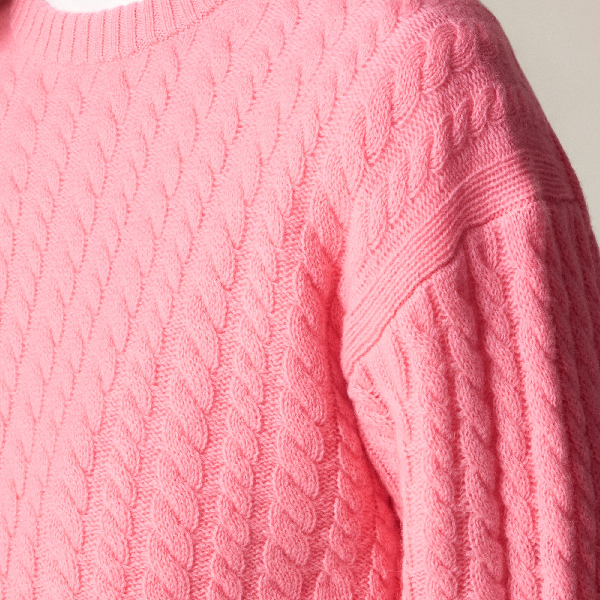 Perfect cashmere cable-knit crewneck sweater