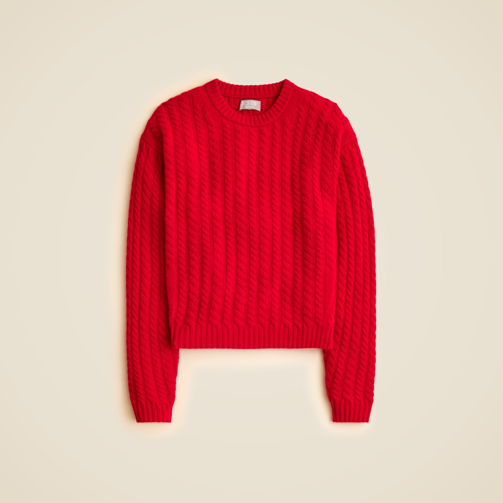 Perfect Cashmere Cable-knit Crewneck Sweater For Women | J.Crew