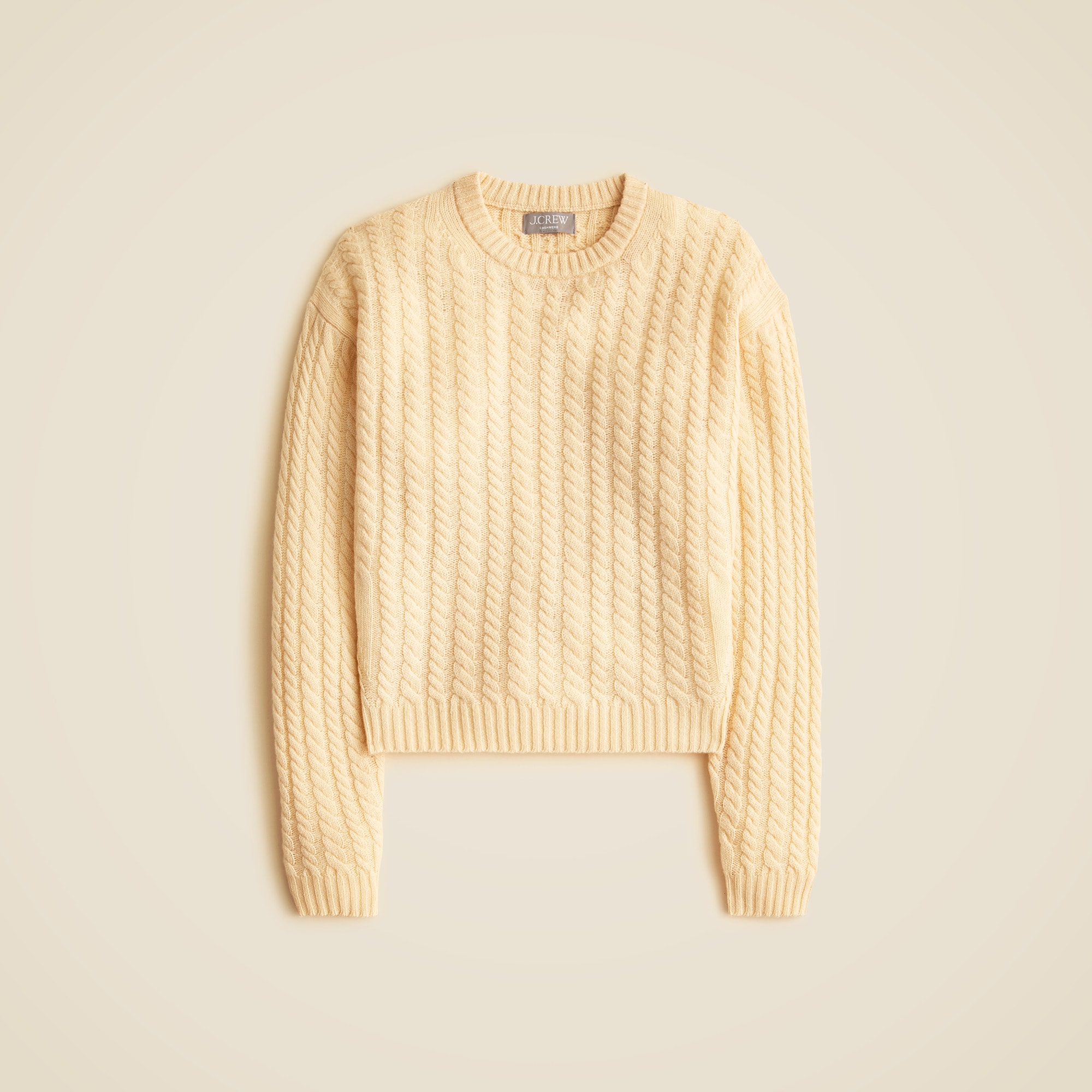 Perfect cashmere cable-knit crewneck sweater