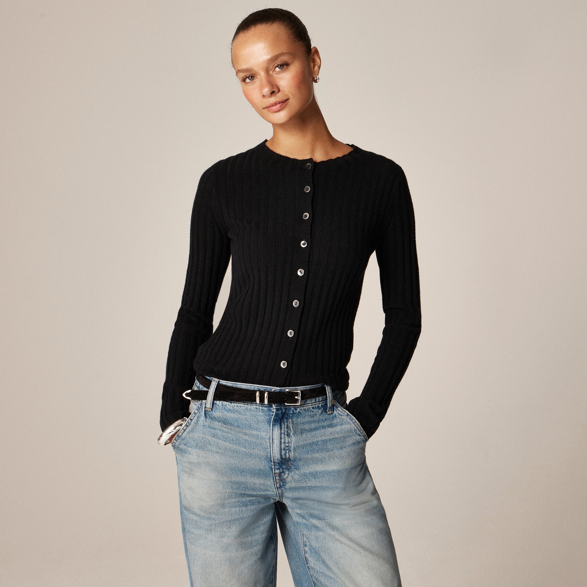 Wide-rib Cashmere Cardigan For Women | J.Crew