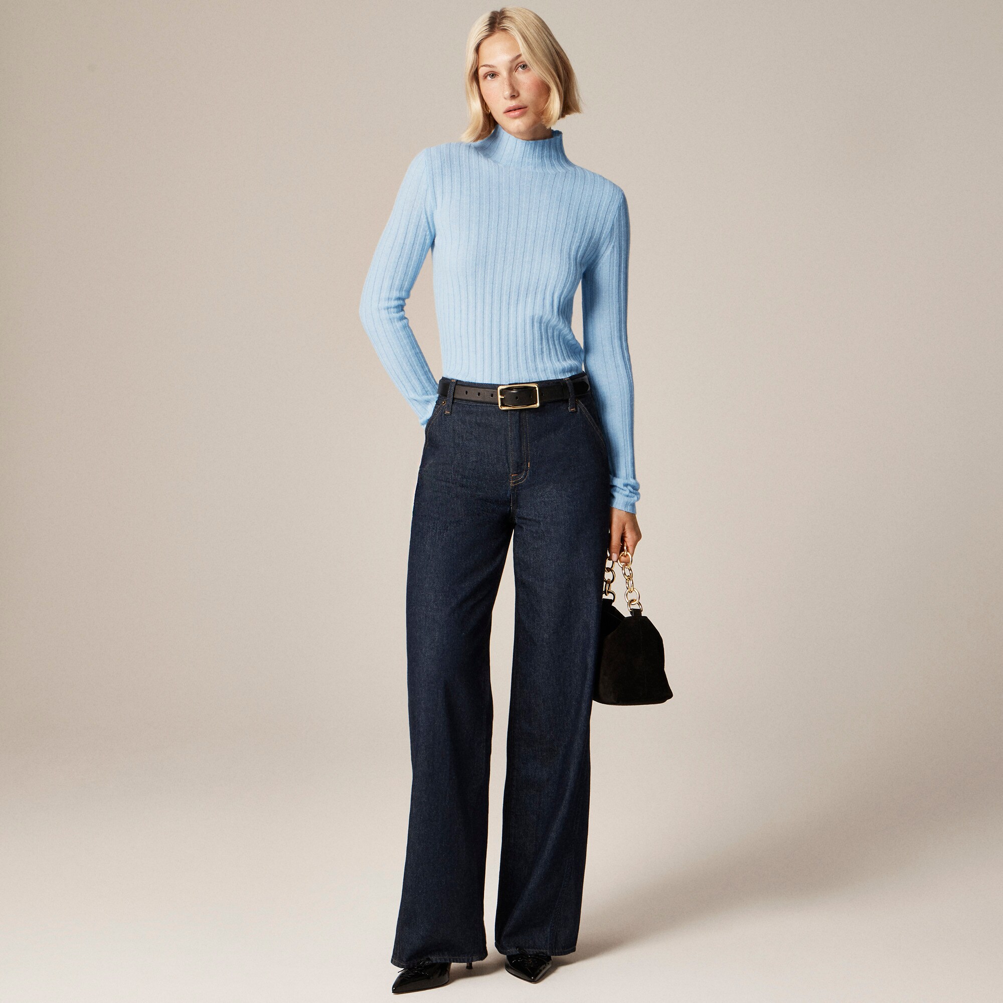 Wide-rib cashmere turtleneck sweater - thumbnail 6