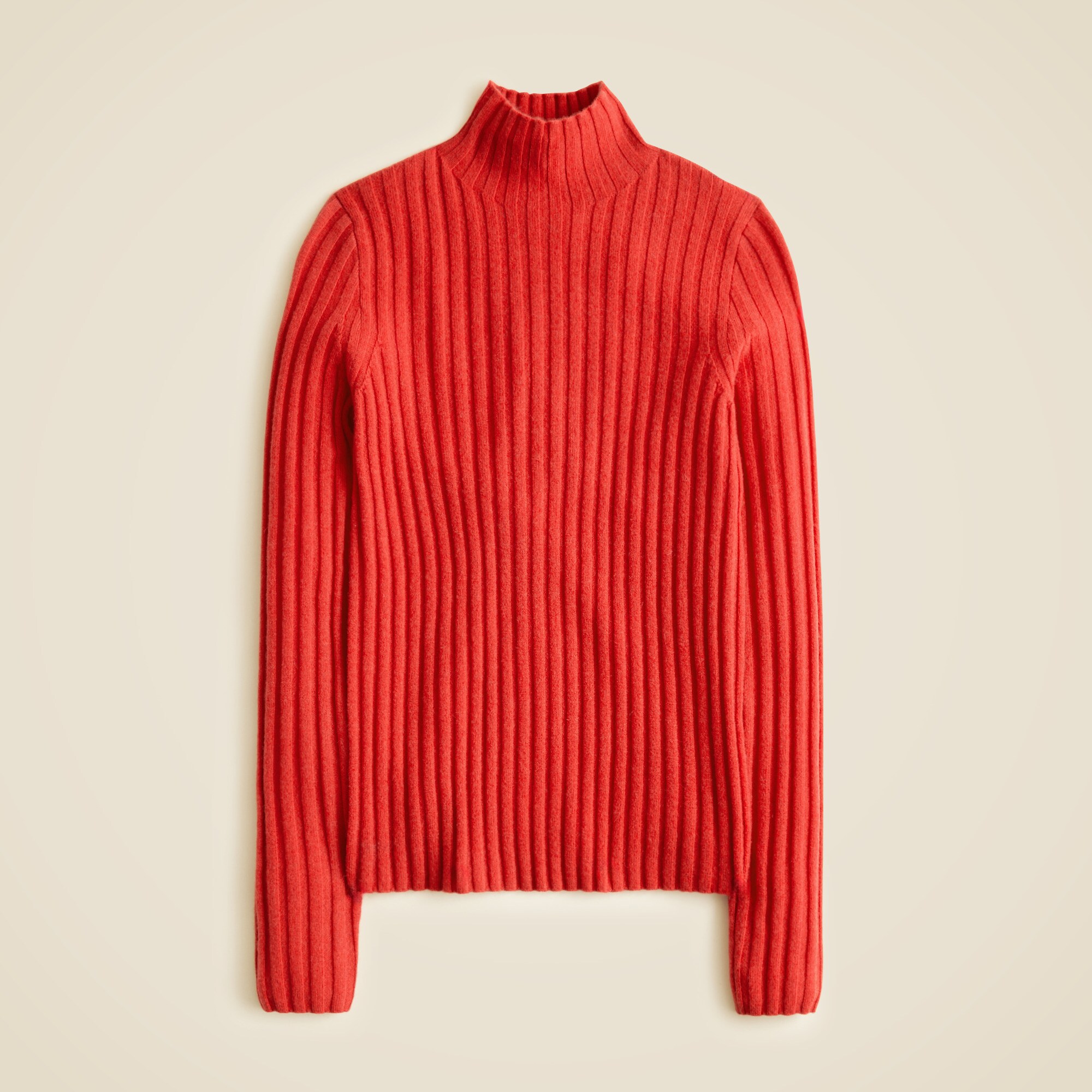 Ribbed cashmere turtleneck sweater