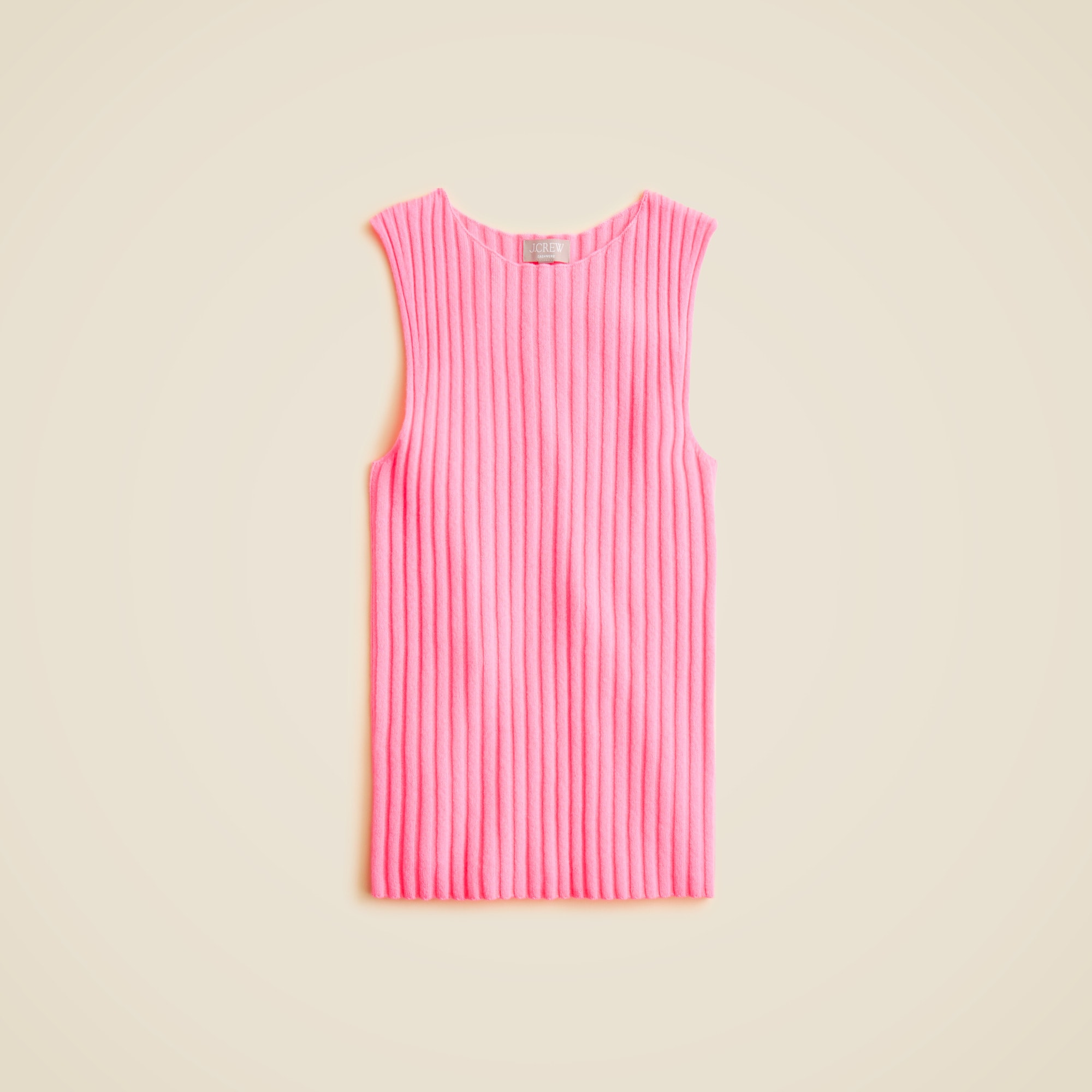  Wide-rib cashmere sweater shell